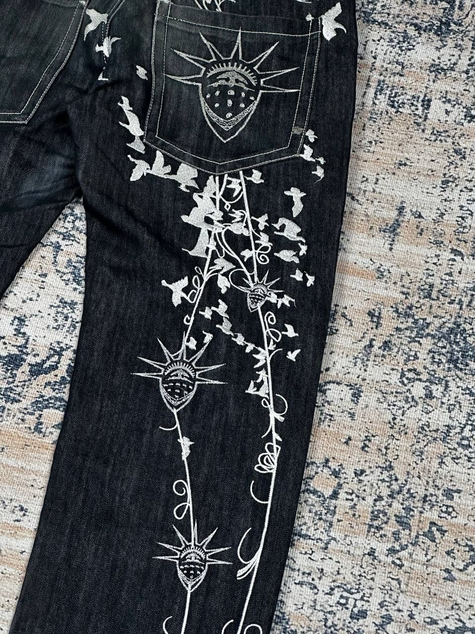 Japanese Brand Very Rare Your Local Dealer Printed Baggy Hip Hop Denim Size US 34 / EU 50 - 14 Thumbnail