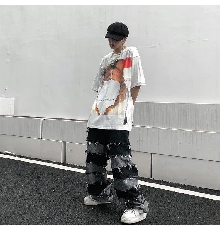 Japanese Brand × Vintage Streetwear wide legs hip hop style loose straight jeans y2k Size US 32 / EU 48 - 10 Thumbnail