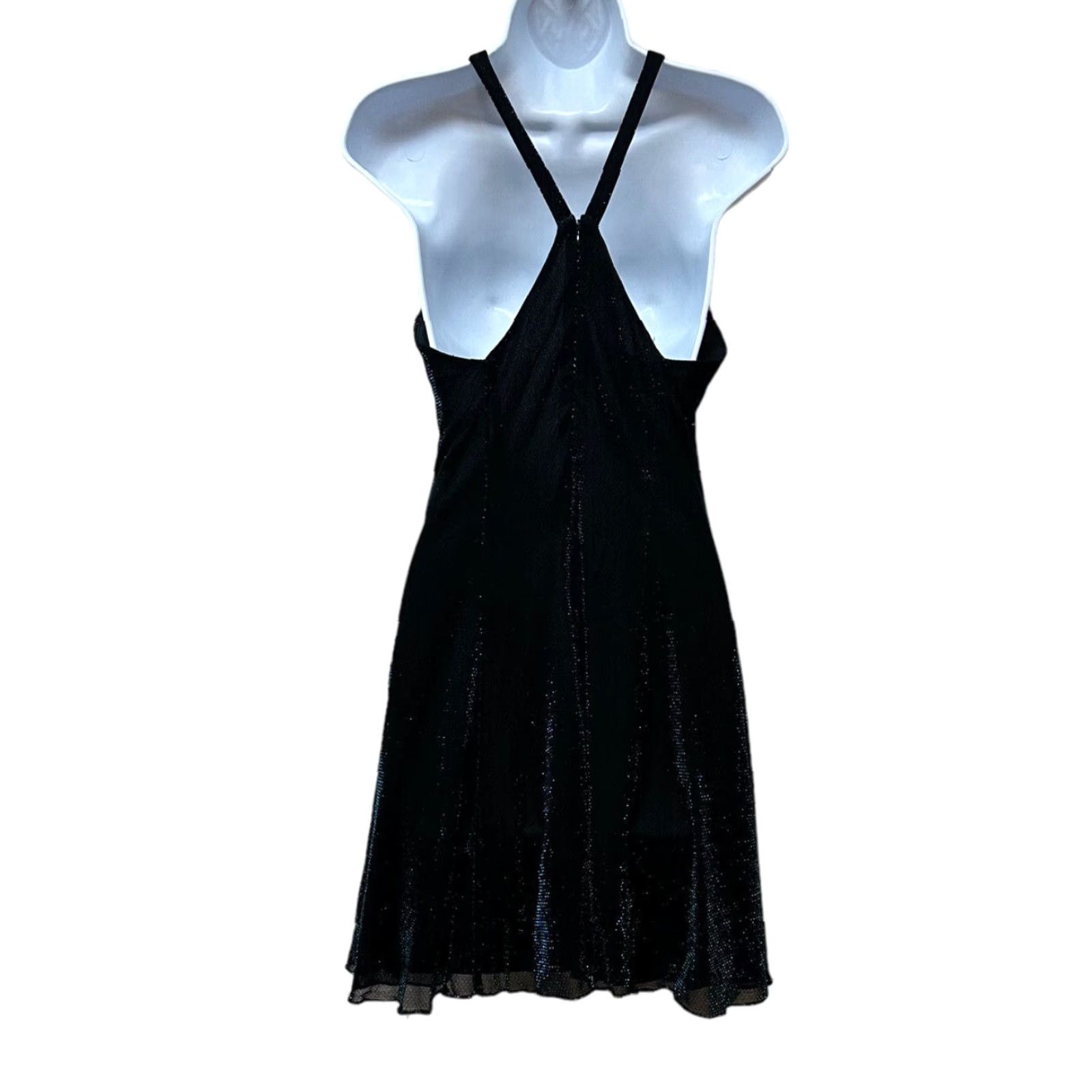 Jessica McClintock VINTAGE Jessica McClintock Gunne Sax Metallic Short Dress Party Prom Size M Dress Womens 80s Green Glam Rock Size 28" / US 6 / IT 42 - 2 Thumbnail