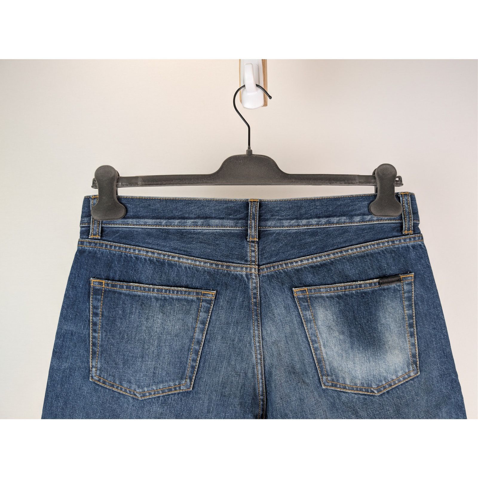 Saint Laurent Paris o1rshd1 Relaxed Straight Denim Jeans in Deauville Beach Blue Size US 34 / EU 50 - 10 Thumbnail