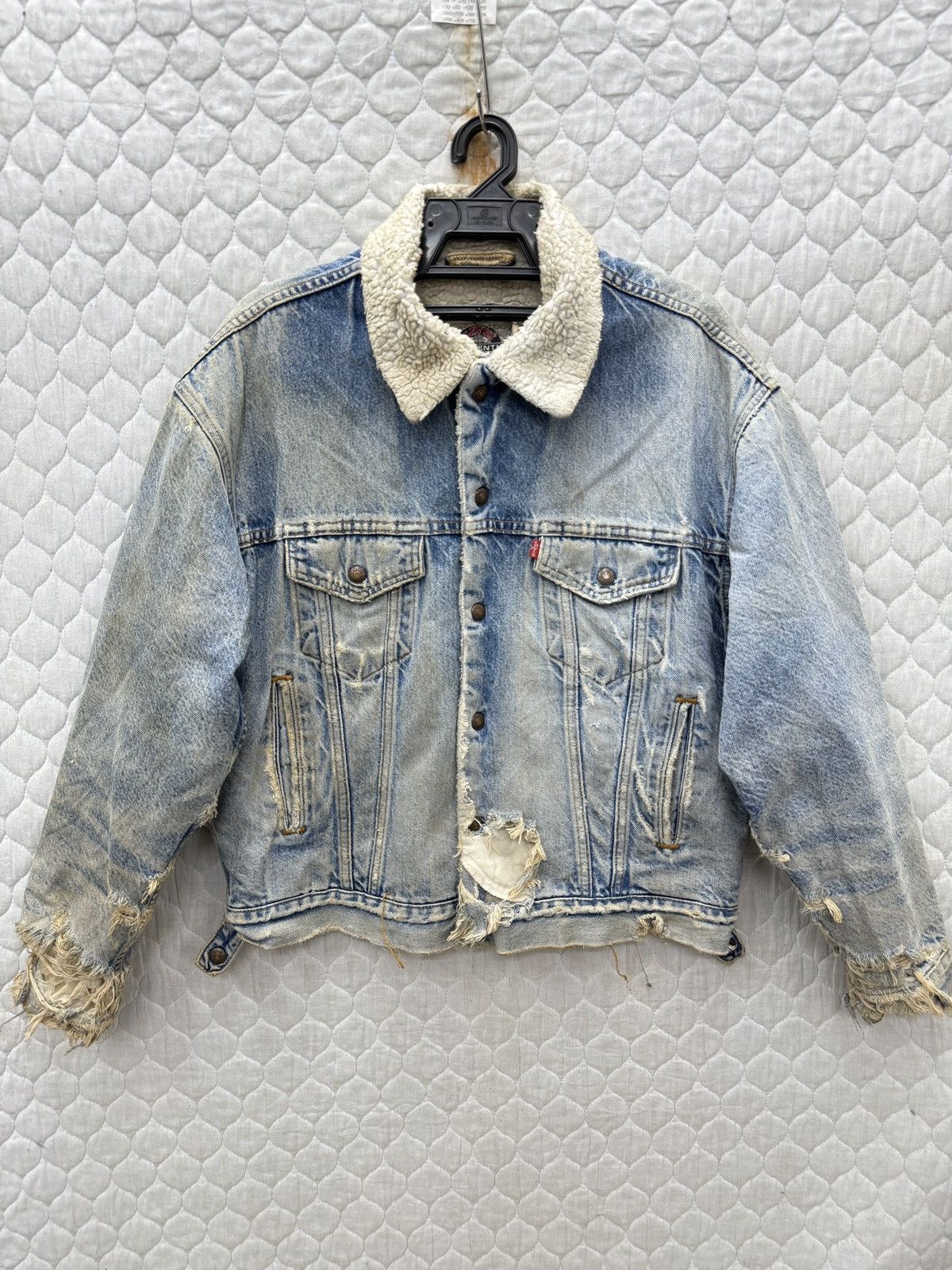 Levi's 🔥🔥💥STEALS VTG LEVIS SHERPA DISTRESSED JACKET Size US M / EU 48-50 / 2 - 1 Thumbnail