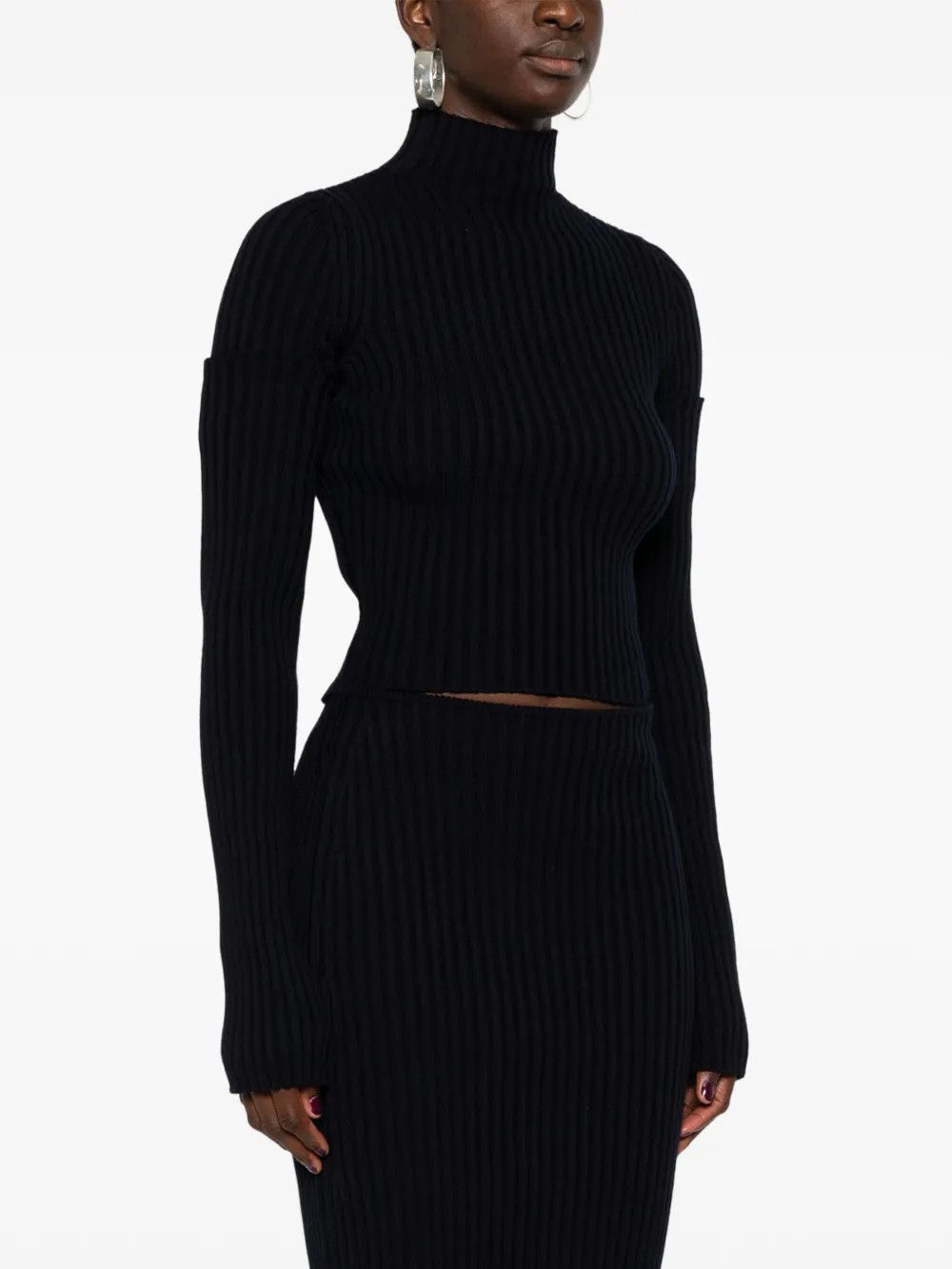 Balenciaga o1y0625 Turtleneck Sweater in Black Size M / US 6-8 / IT 42-44 - 3 Thumbnail
