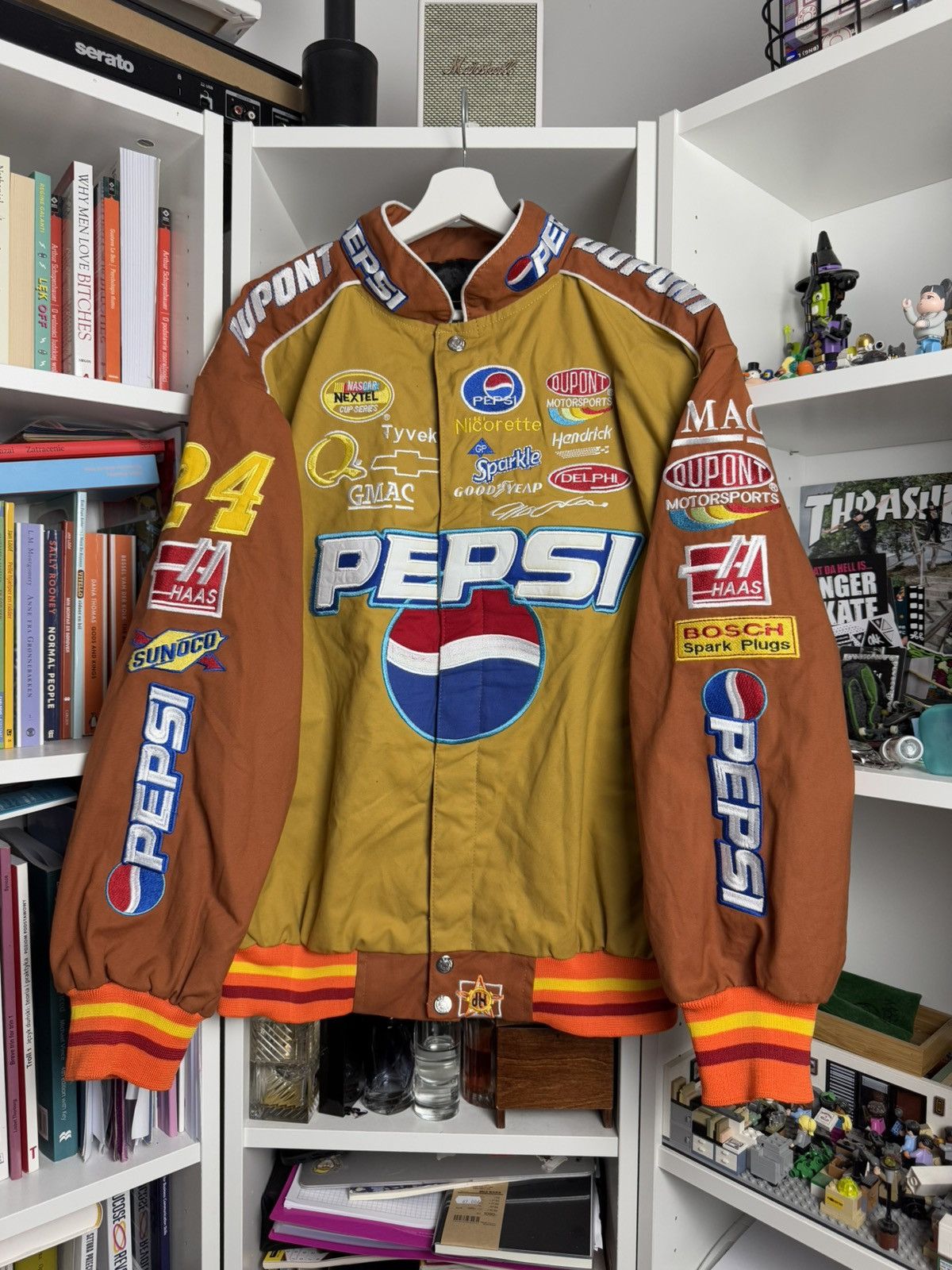 Made In Usa × NASCAR × Racing Vintage 90s Nascar by JH Design moto racing  biker jacket | Grailed