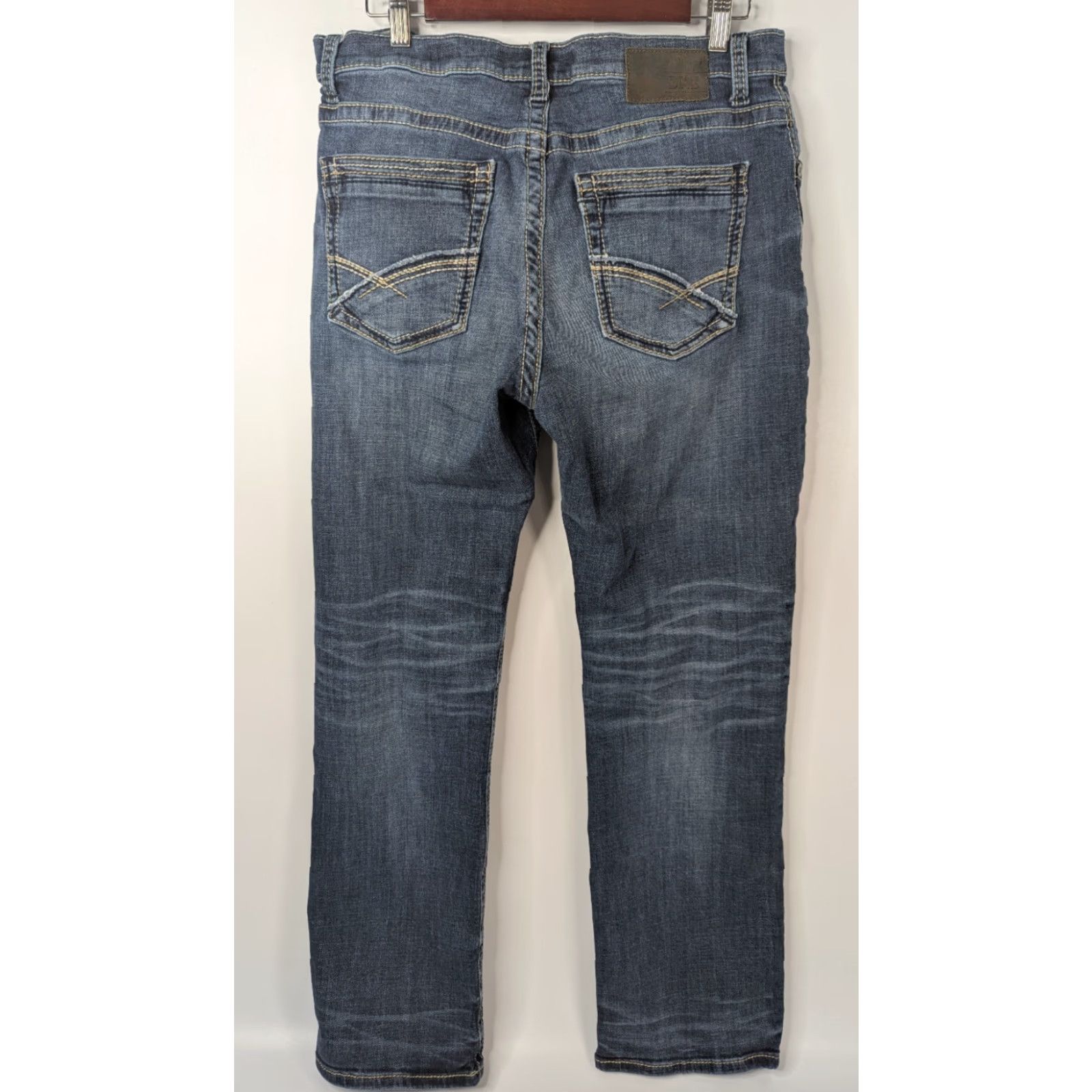 Vintage BKE Buckle Jeans Mens 34R Blue Denim Straight Leg Whisker Fade Vintage No Size US 34 / EU 50 - 4 Thumbnail