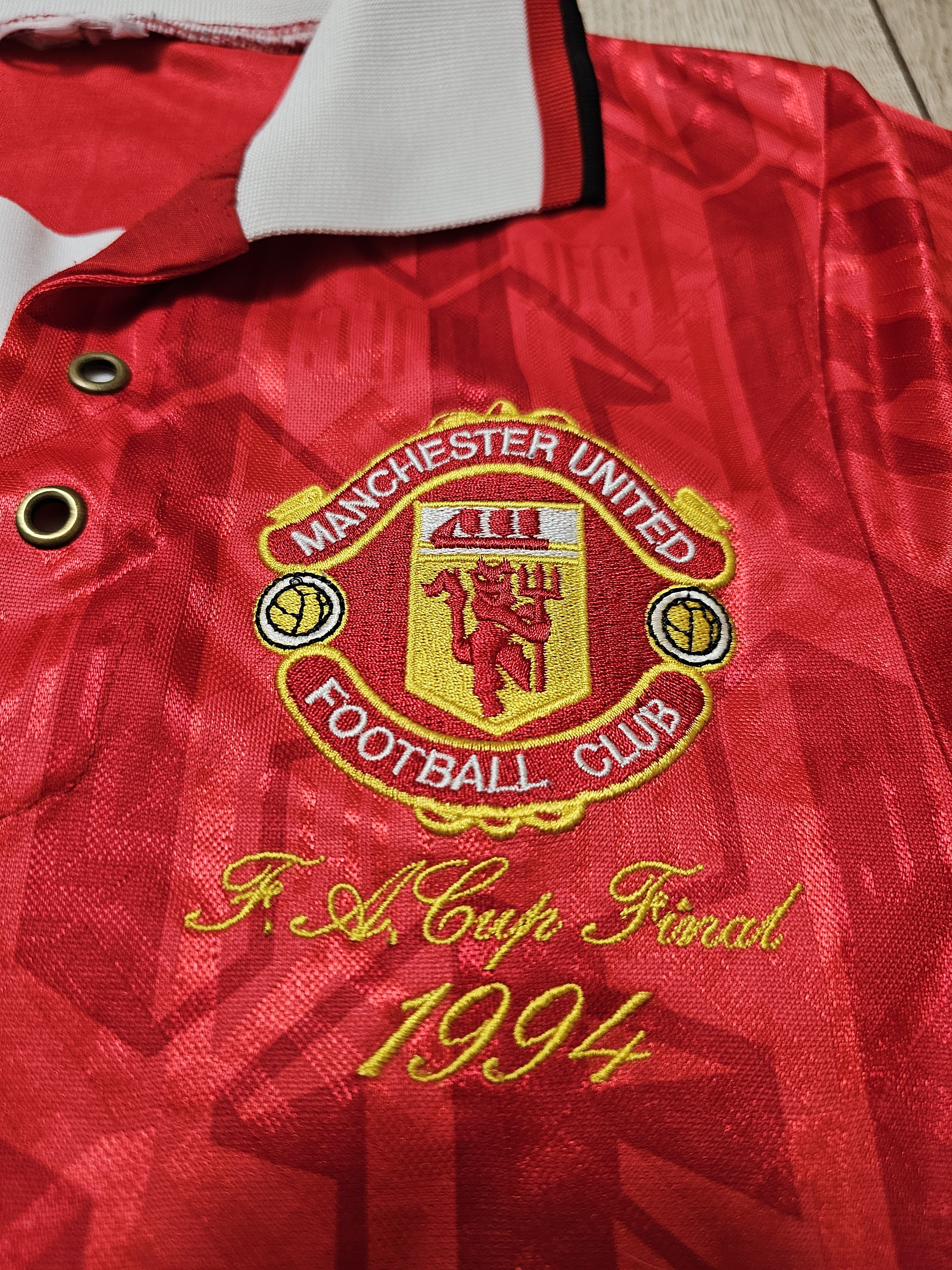 All Sport MANCHESTER UNITED 1992 1994 HOME FOOTBALL SOCCER JERSEY Size US S / EU 44-46 / 1 - 4 Thumbnail