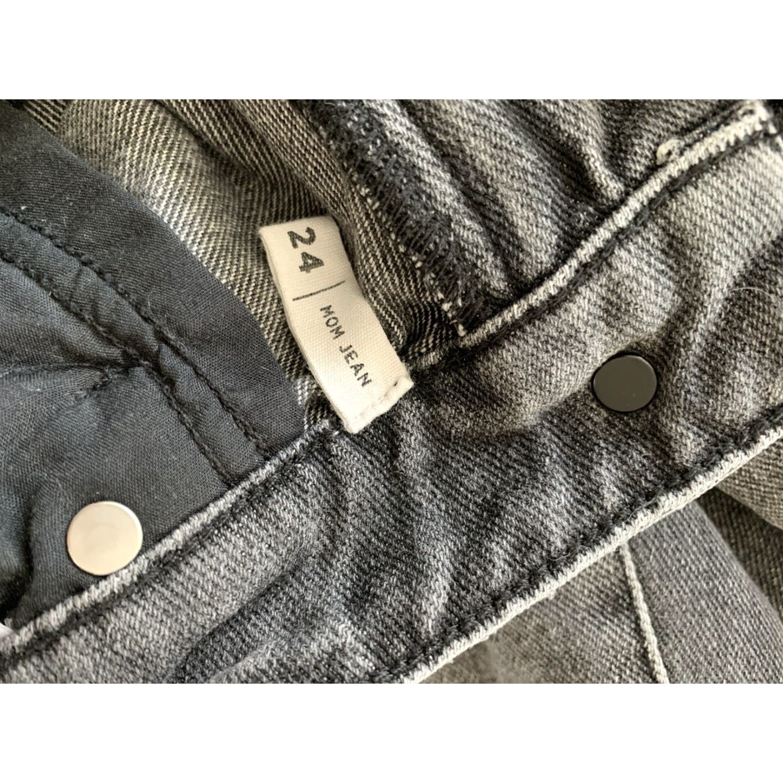 Pacsun Pacsun Mom Jeans Size 24 25x27 Denim Black Distressed Straight Leg Y2K Womens Jeans 5-Pocket Size 42" / US 20 - 4 Thumbnail