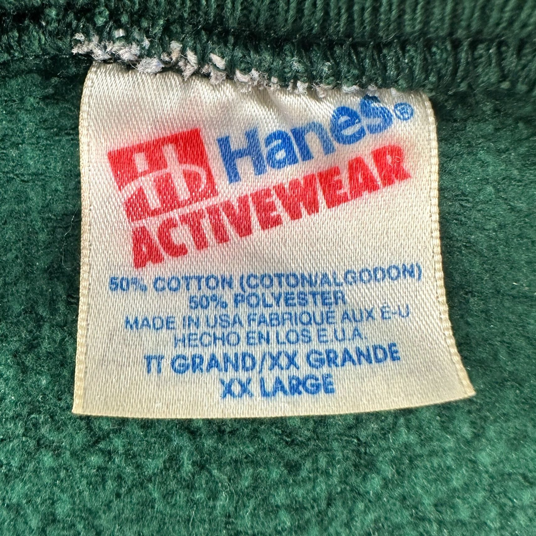 Hanes VINTAGE Wine Sweatshirt Mens 2XL Green Pullover Hanes Cotton 90s City Pullover Sweatshirt Men Green 2XL Size US XXL / EU 58 / 5 - 7 Thumbnail