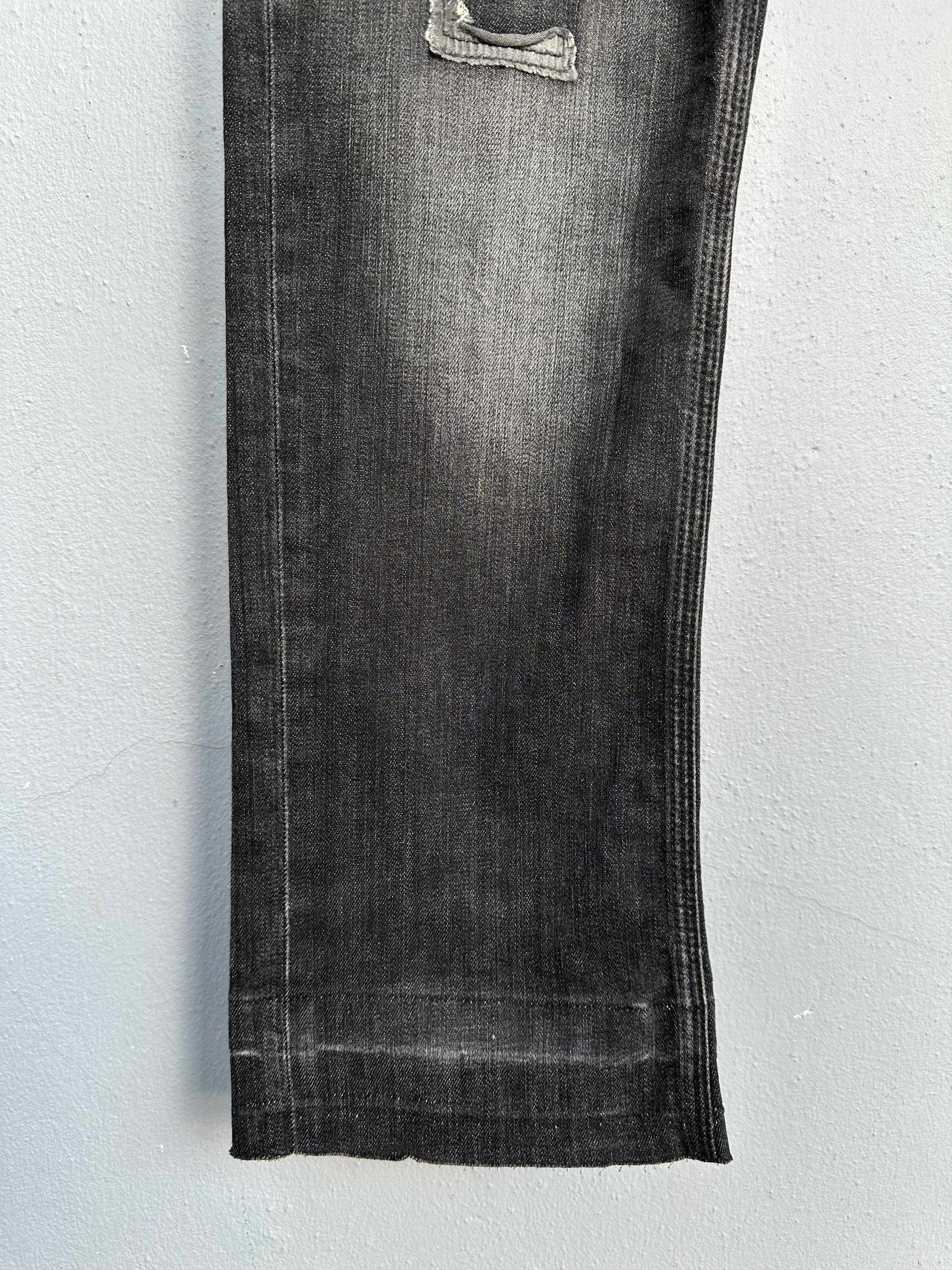 Nicole Club Japanese Brand NCFM Distressed Patchwork Denim Released Hem Size US 35 - 16 Thumbnail