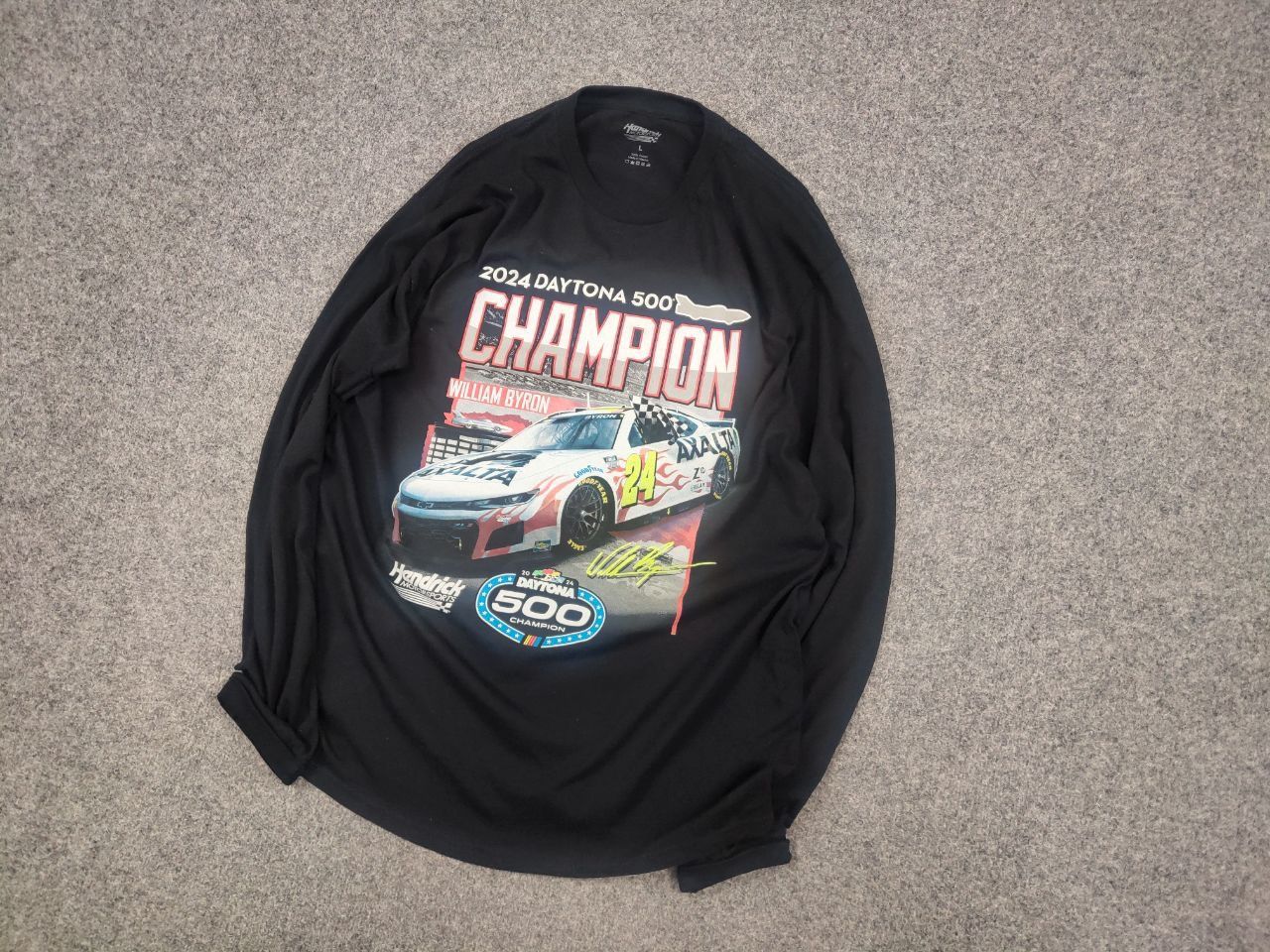 NASCAR Vintage Hendrick moto daytona champion Long sleeve Nascar Size US L / EU 52-54 / 3 - 3 Thumbnail