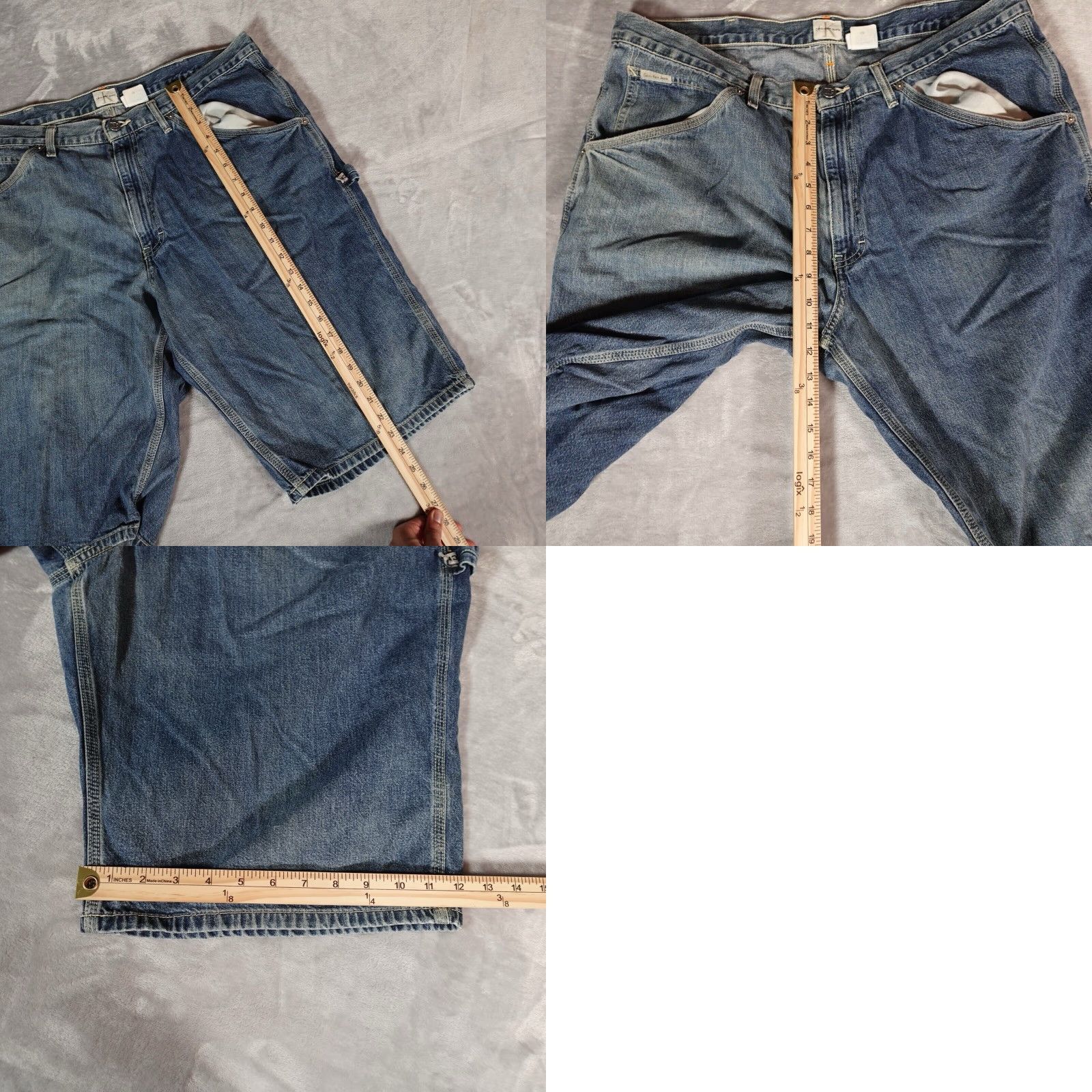 Calvin Klein VINTAGE Calvin Klein Denim Shorts 38 Blue Baggy Grunge Bermuda Mens Size US 38 / EU 54 - 8 Thumbnail