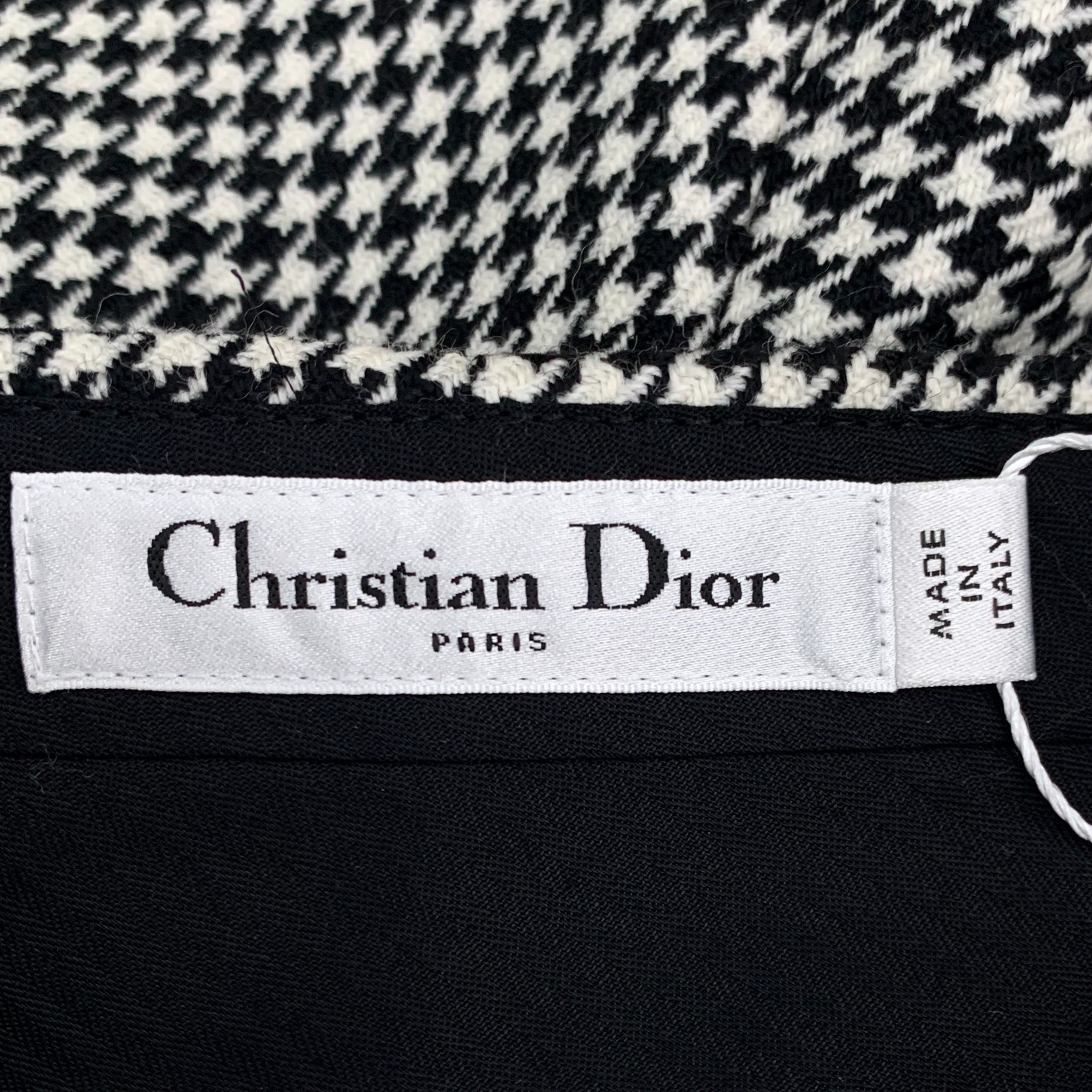Dior Dior Skirt Houndstooth Wool Blend High-Waisted Womens Skirt Size XXS / US 00 / IT 34 - 7 Thumbnail