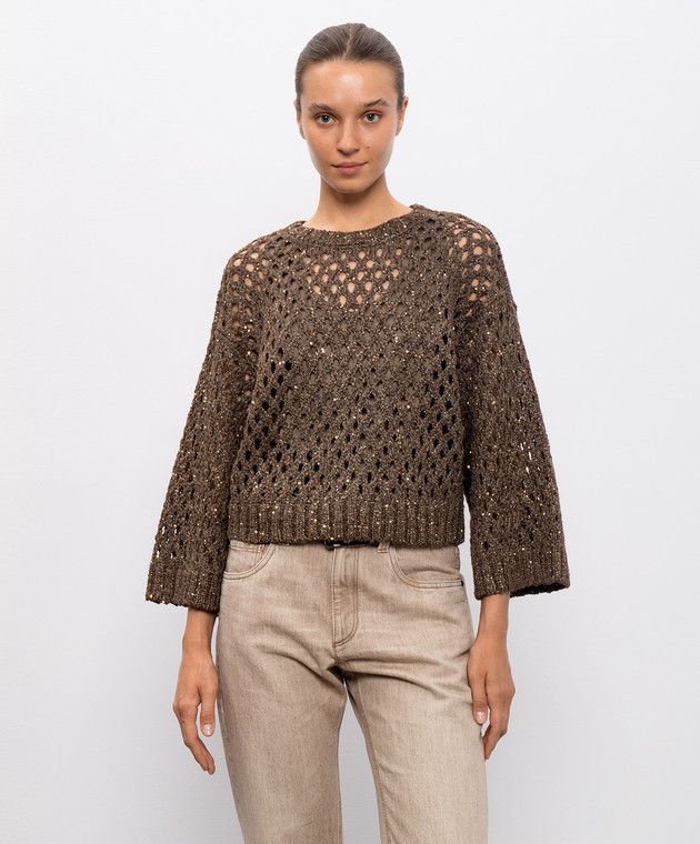 Brunello Cucinelli o1y0825 Sweater in Brown Size XS / US 0-2 / IT 36-38 - 3 Thumbnail