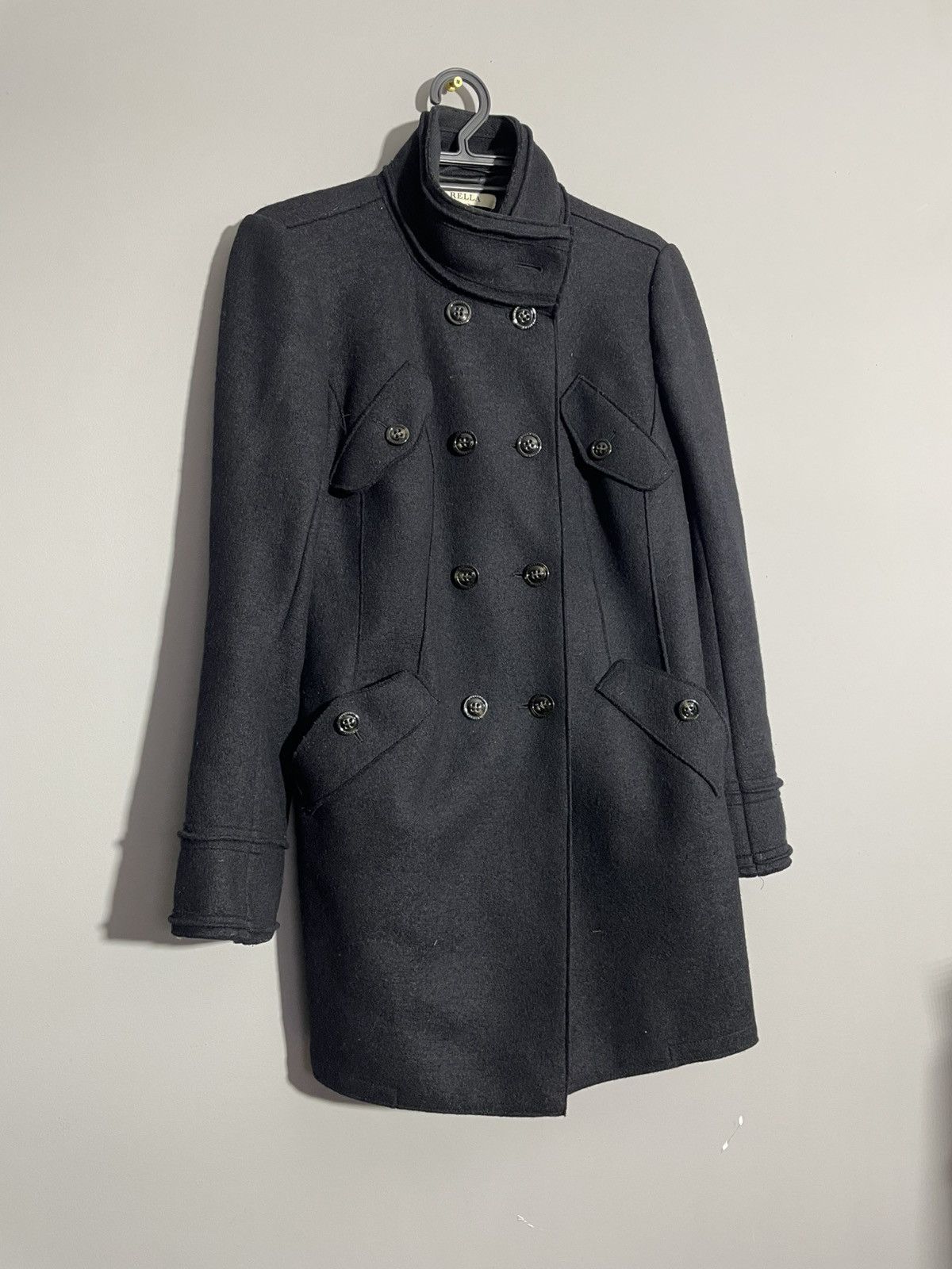 Marella Marella Black Double Breasted Wool coat Size M / US 6-8 / IT 42-44 - 3 Thumbnail