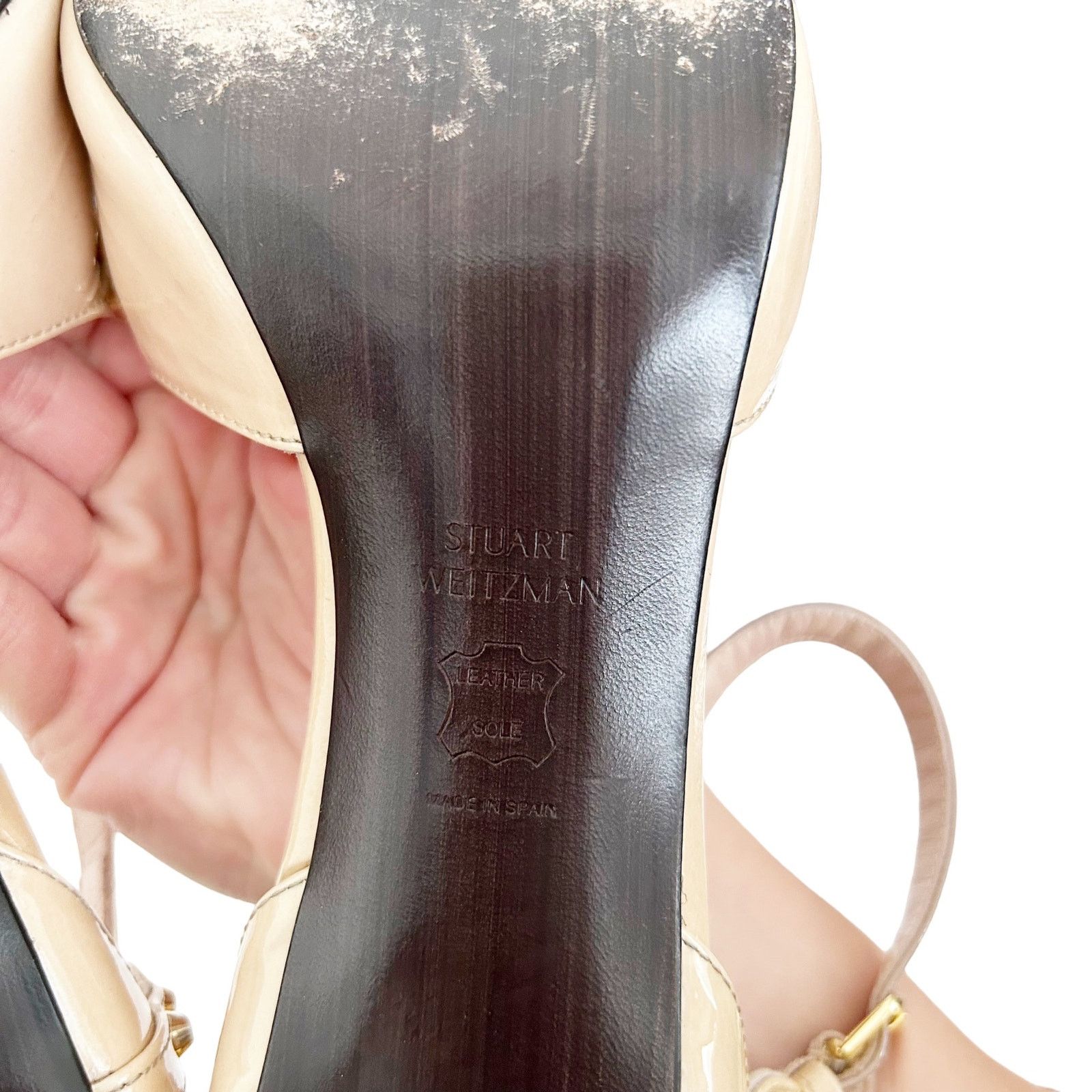 Stuart Weitzman Stuart Wetizman Meteor Patent Leather Studded Pumps Sz 10.5 Size US 10.5 / IT 40.5 - 8 Thumbnail