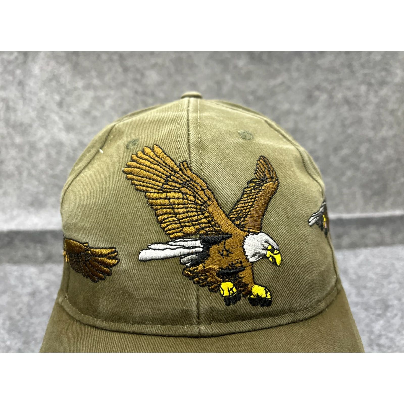 Vintage Eagles Alaska Hat Cap Strap Back Adult One Size Green Embroidered Polyester Twill Baseball Cap Men Outdoor Eagles Alaska Size ONE SIZE - 2 Thumbnail