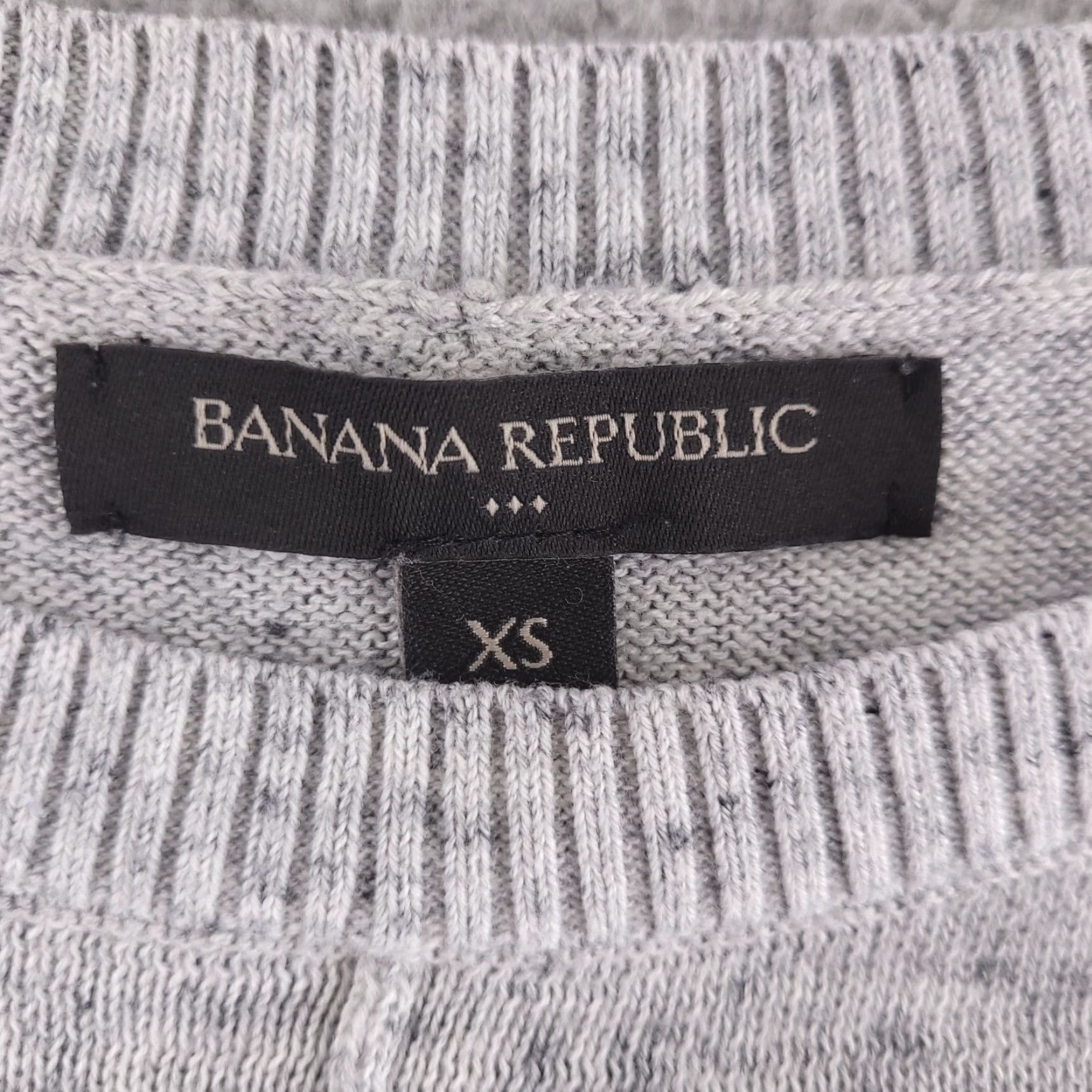 Banana Republic Banana Republic Sweater Womens XS Gray Round Neck Pullover Long Sleeve Cotton Blend Solid Vintage: No Size XS / US 0-2 / IT 36-38 - 4 Thumbnail