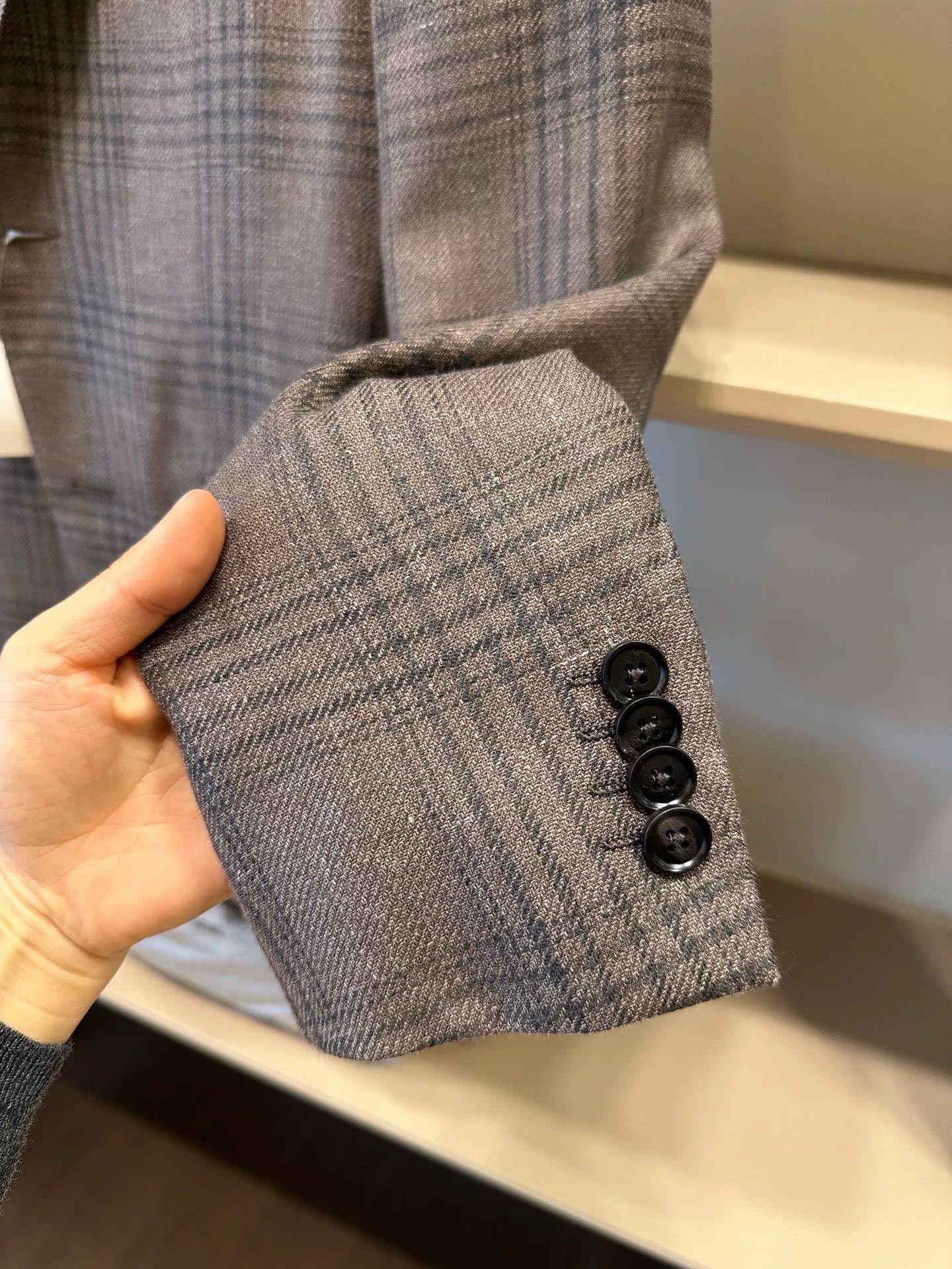 Ermenegildo Zegna Zegna Brown Plaid Men’s Blazer Size US M / EU 48-50 / 2 - 4 Thumbnail