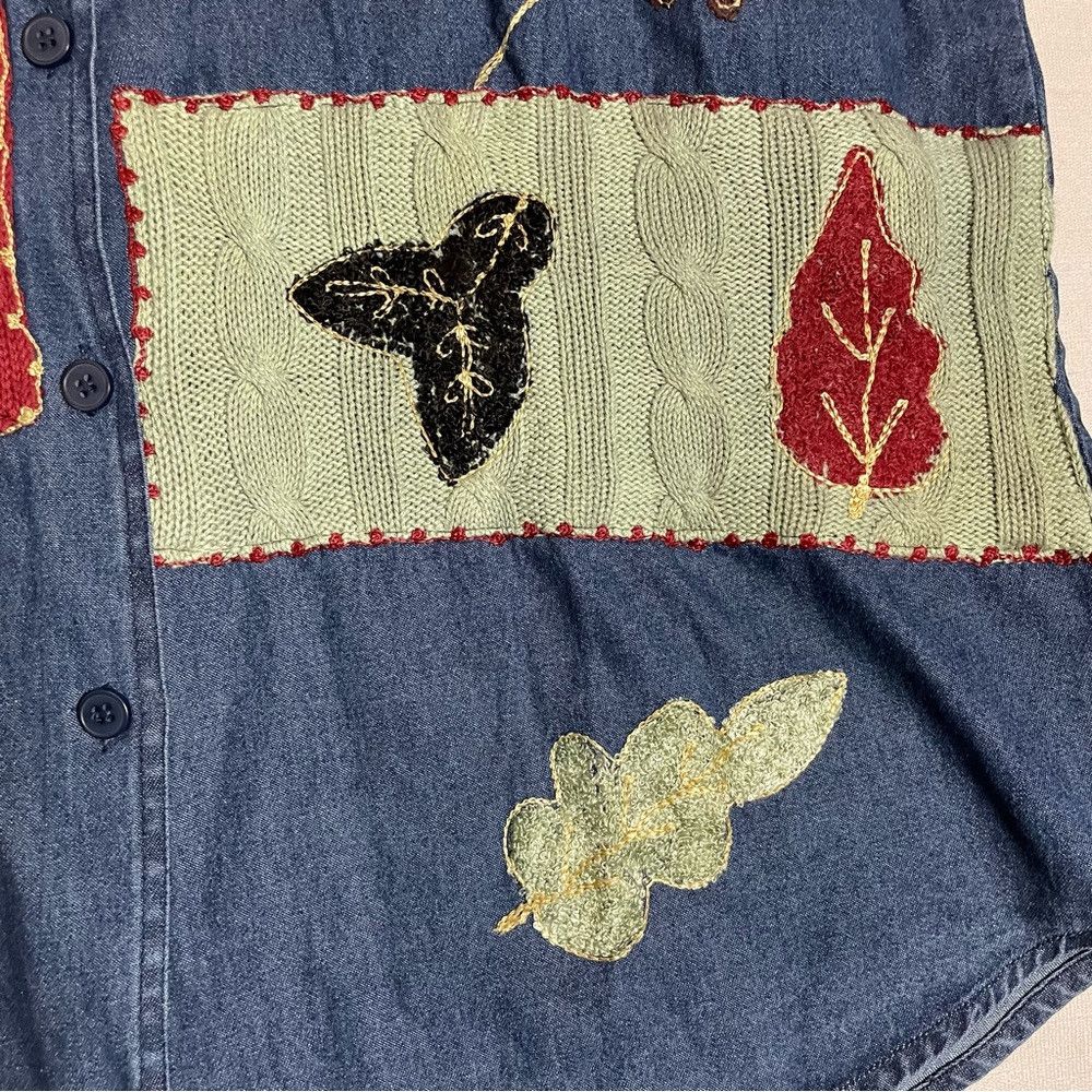 Other New Vintage National Denim Long Sleeve Embroidered Shirt Si Size XL / US 12-14 / IT 48-50 - 8 Thumbnail