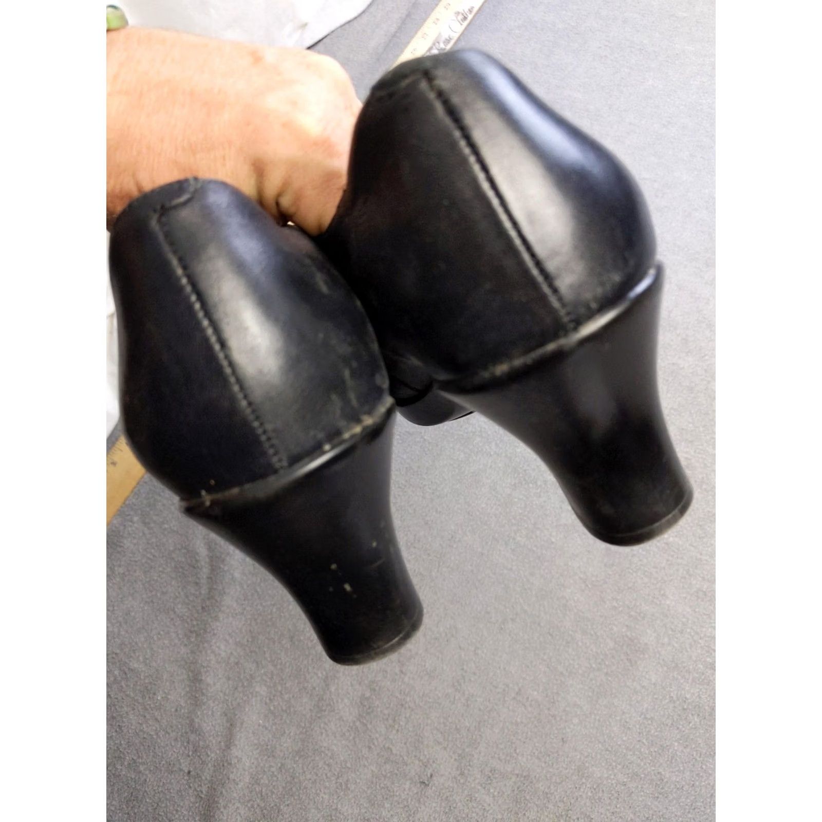 Dansko Dansko Women's Size 40 Black Leather Block Heel Slip-On Dress Comfort Work Shoes Size M / US 6-8 / IT 42-44 - 3 Thumbnail
