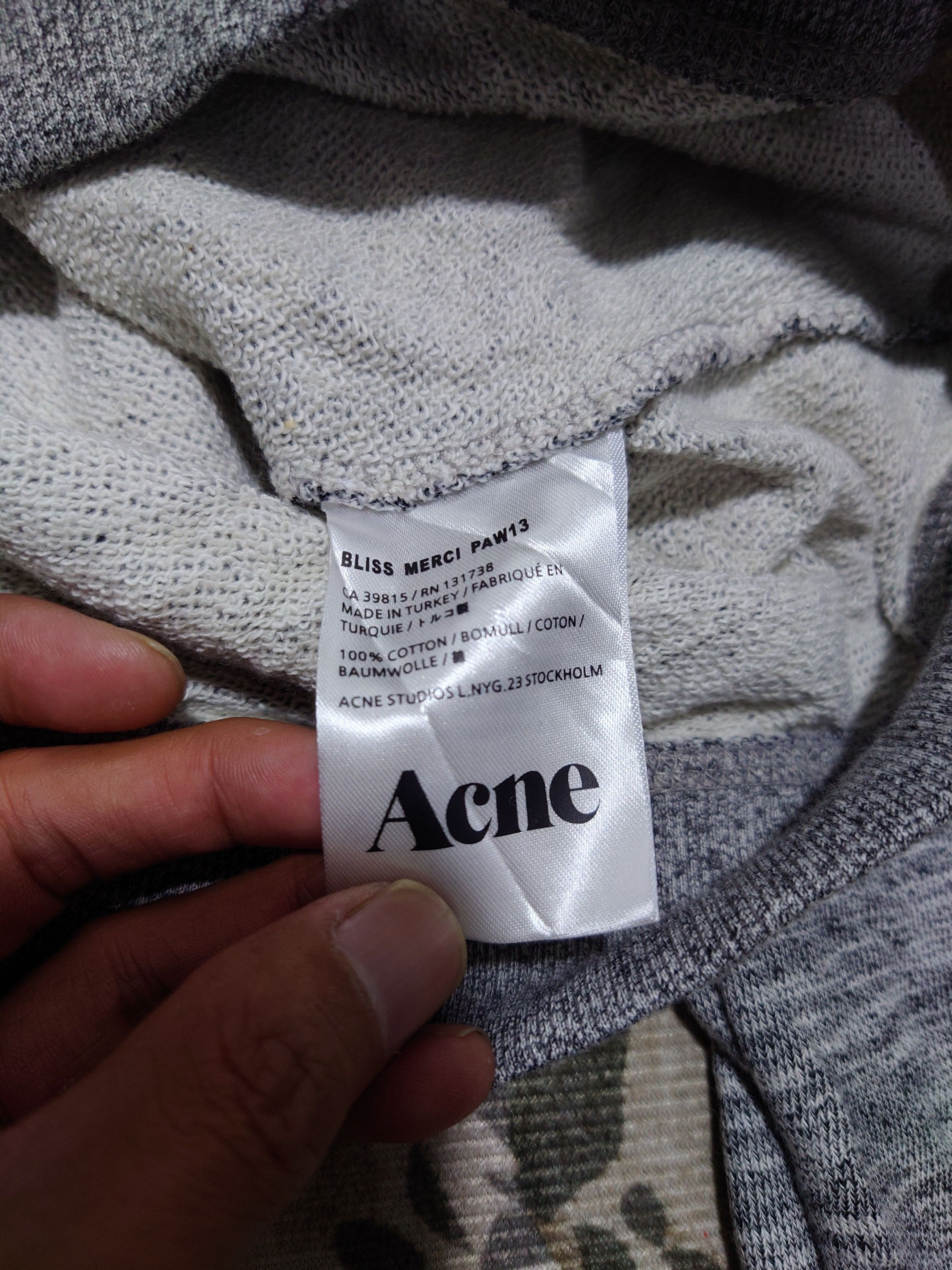 Acne Studios Acne Studios Gray Joghy Cropped Logo Hoodie Size L / US 10 / IT 46 - 5 Thumbnail