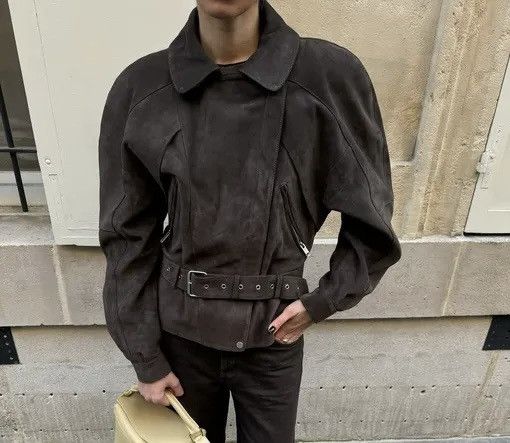 Other Retro Style Suede Zipper Brown Y2k Casual Jacket Size M / US 6-8 / IT 42-44 - 1 Thumbnail