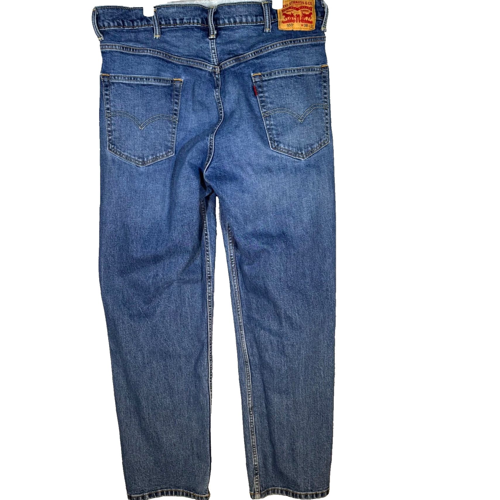 Levi's Levi's Jeans 550 Mens 38 X 32 Blue Denim Stretch Relaxed Straight Leg M1651 Size US 38 / EU 54 - 2 Thumbnail