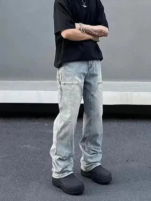 Japanese Brand Blue carpenter fade pants Size US 32 / EU 48 - 3 Thumbnail