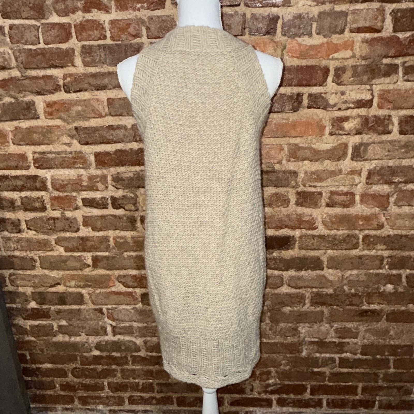 Free People Free People Napoli Knit Beige Long Duster Cardigan Vest Sz M Size M / US 6-8 / IT 42-44 - 4 Thumbnail