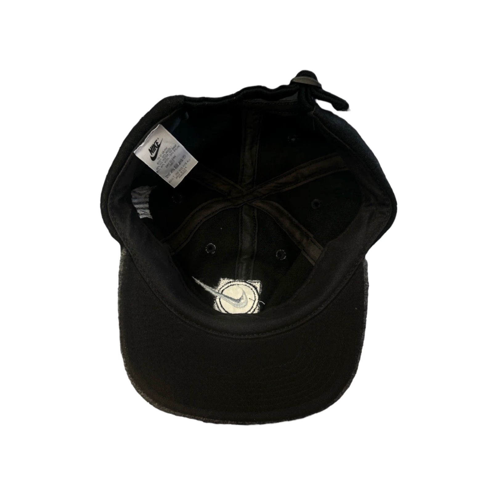 Nike VINTAGE Nike Black Wool Strap Back Hat Adult OSFA 90s Made in USA Baseball Cap Mens Size ONE SIZE - 7 Thumbnail