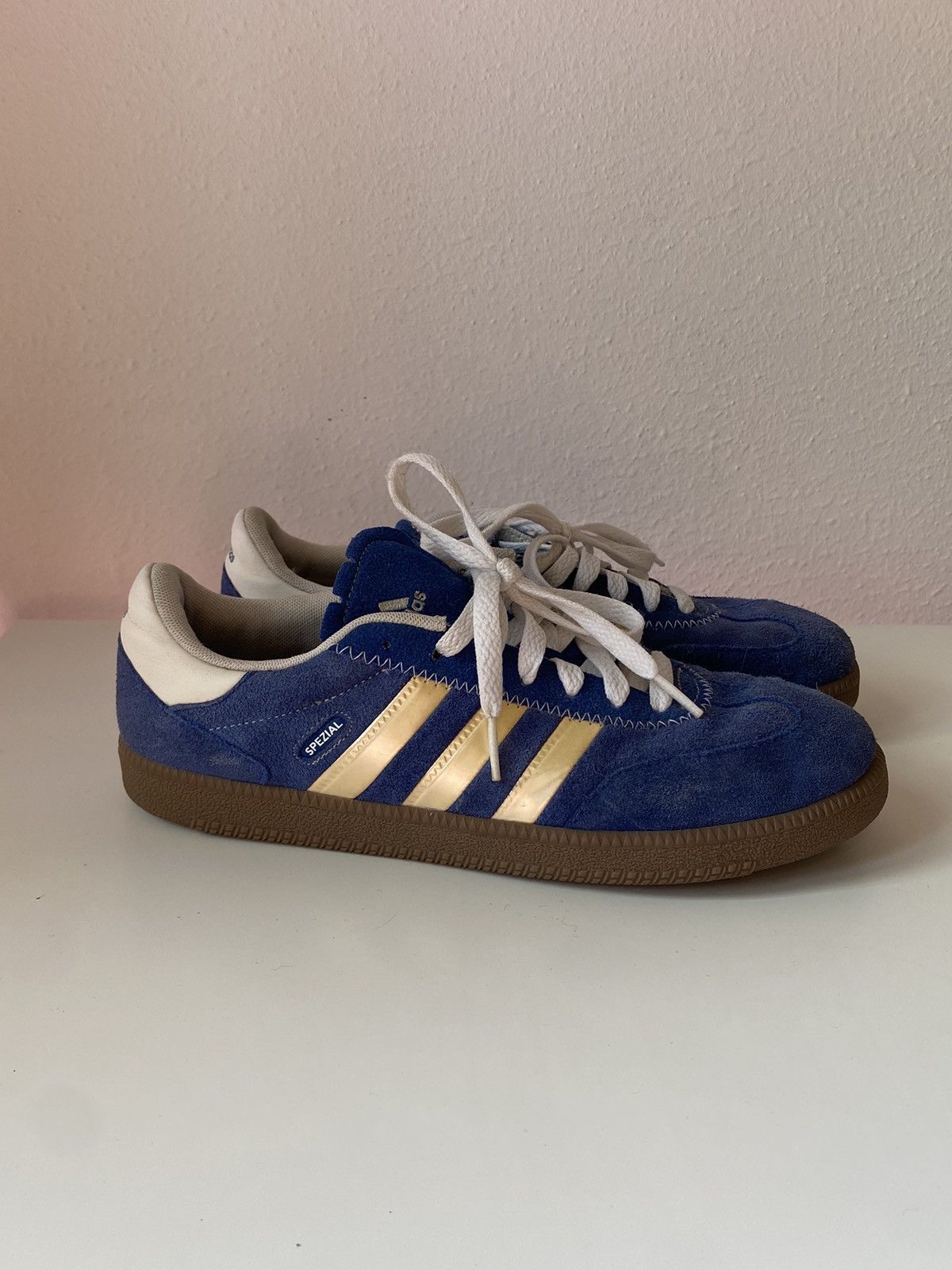 image of 90's Adidas Spezial/samba Baby Blue Hypebeast Shoes, Women's (Size 8.5)