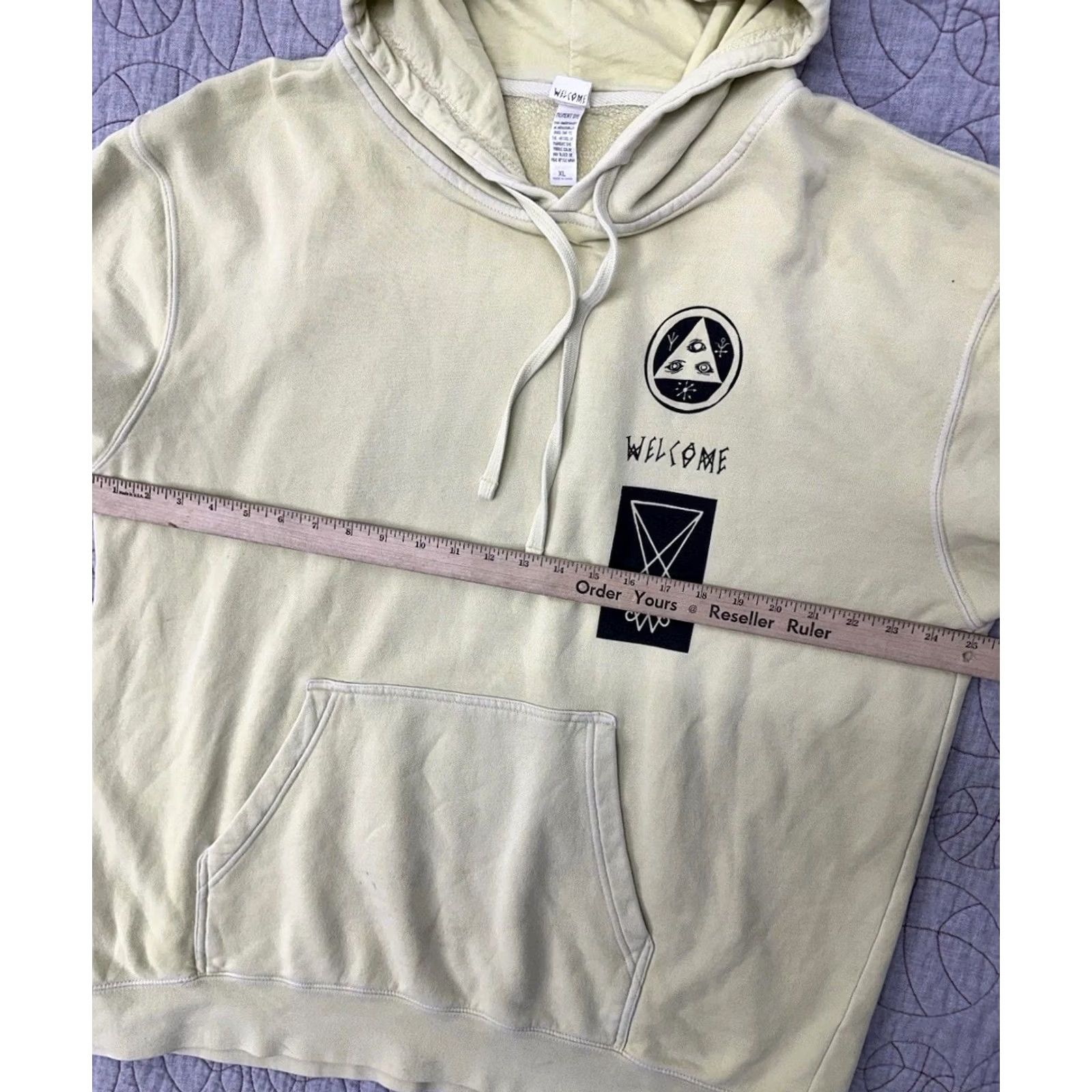 Welcome Skateboards Welcome Skateboards Hoodie Men’s Size XL Yellow Pigment Dyed Skull Possum Pullover Skateboarding Size US XL / EU 56 / 4 - 6 Thumbnail