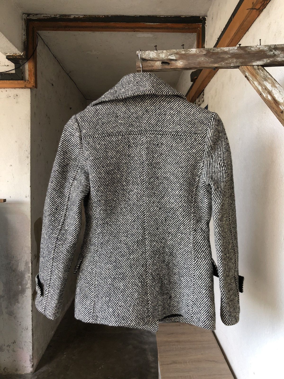 Michel Klein Vintage Michel Klein Wool Double Collar Jacket Size XS / US 0-2 / IT 36-38 - 14 Thumbnail