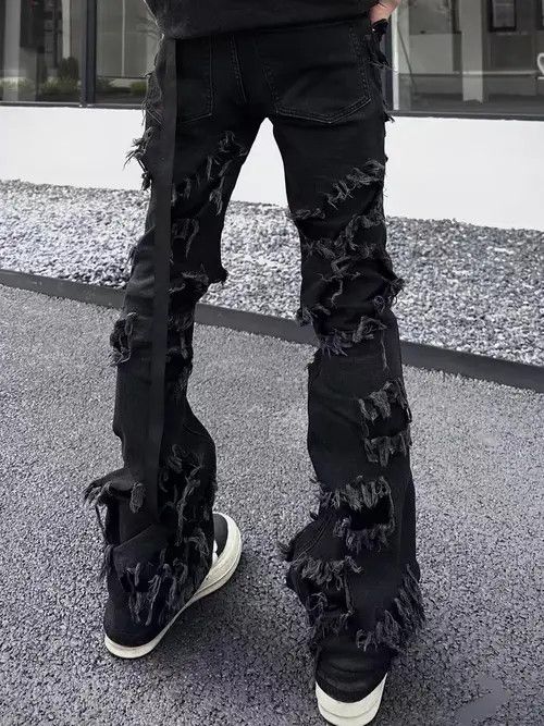 VIBE Street style ripped TO style bootcut jeans Size US 30 / EU 46 - 3 Thumbnail