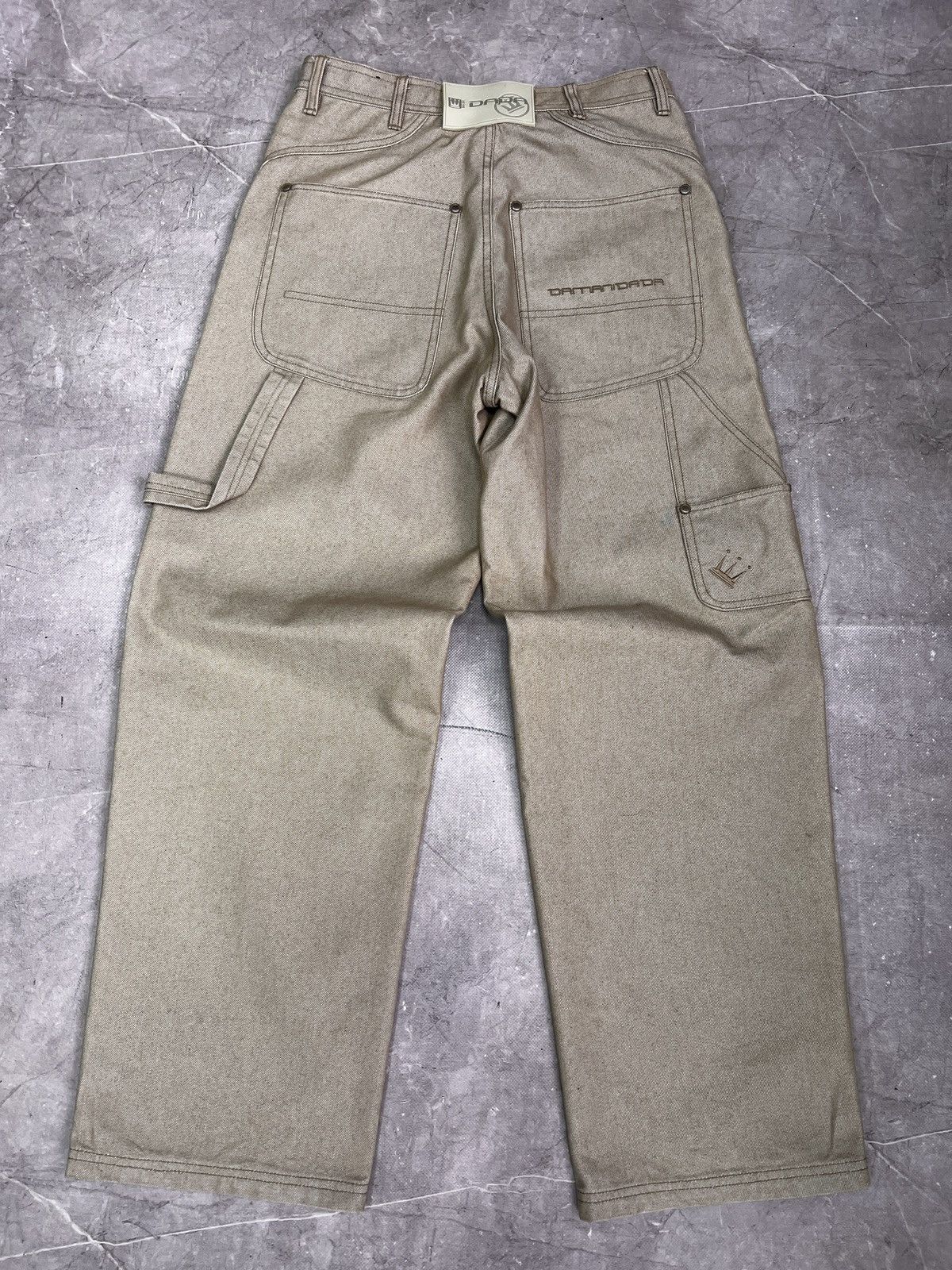 Damani Dada Damani Dada Beige rap baggy Pants JNCO carpenter Y2K Jeans Size US 30 / EU 46 - 1 Thumbnail