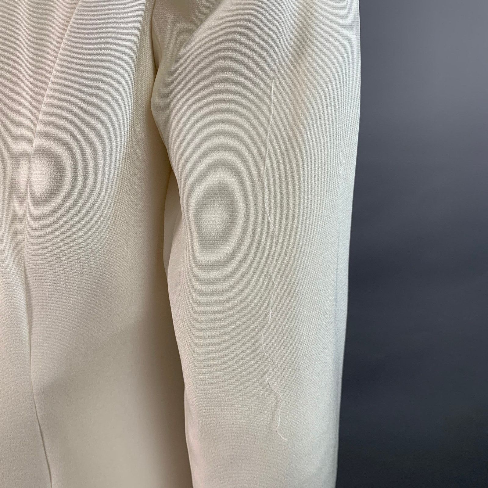 Other 12 Cream Polyester Beaded Shawl Collar Jacket Blazer Size XL / US 12-14 / IT 48-50 - 7 Thumbnail