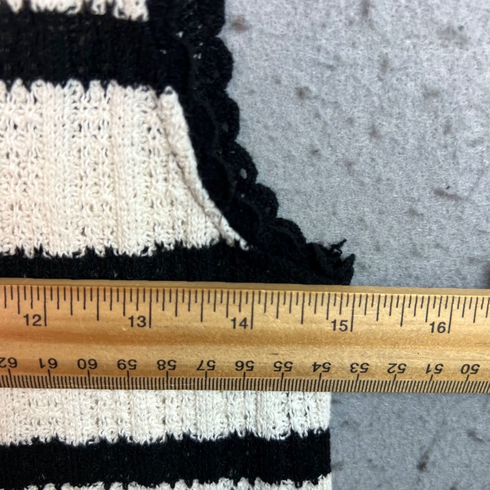 Mango Mango Womens Striped Knit Vest Black & White Sleeveless Open Front Small Size S / US 4 / IT 40 - 5 Thumbnail