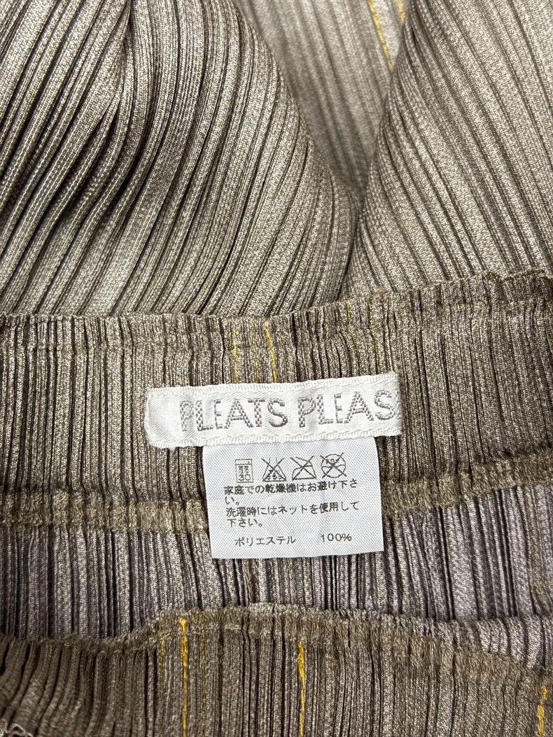 Issey Miyake Issey Miyake size:1 Yellow-gray denim pleated skirt Size 42" / US 20 - 3 Thumbnail
