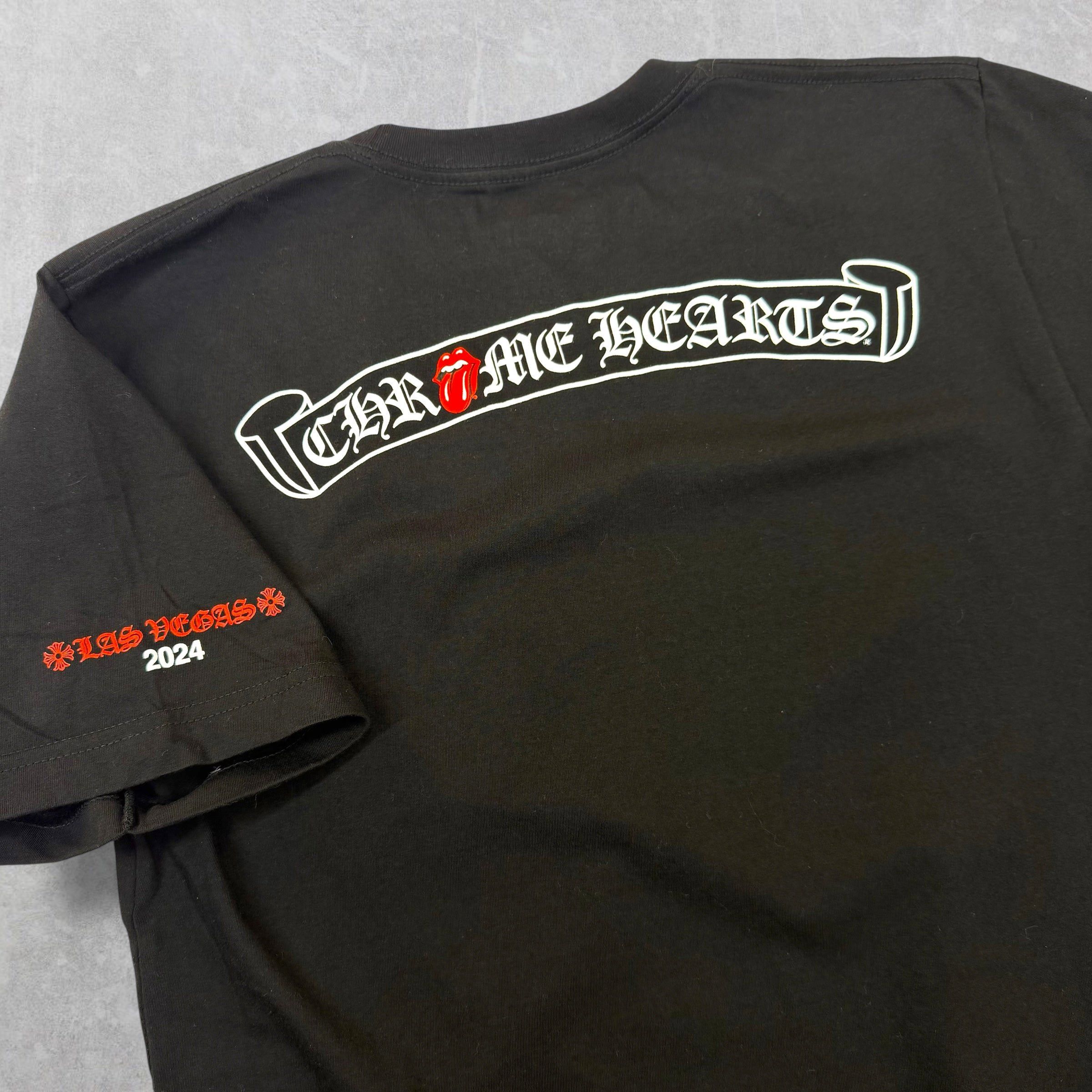 Chrome Hearts Chrome Hearts Rolling Stones Neck Logo Tee M Size US M / EU 48-50 / 2 - 3 Thumbnail