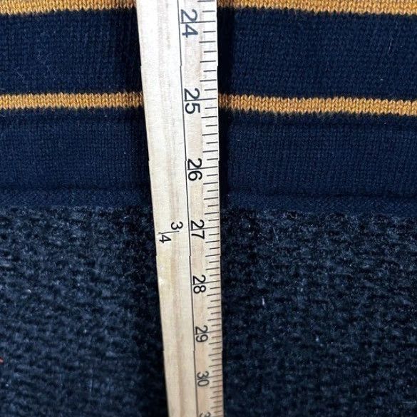 Springfield Springfield Mens XL Striped Crewneck Sweater Navy Blue Cotton Knit Pullover Size US XL / EU 56 / 4 - 5 Thumbnail