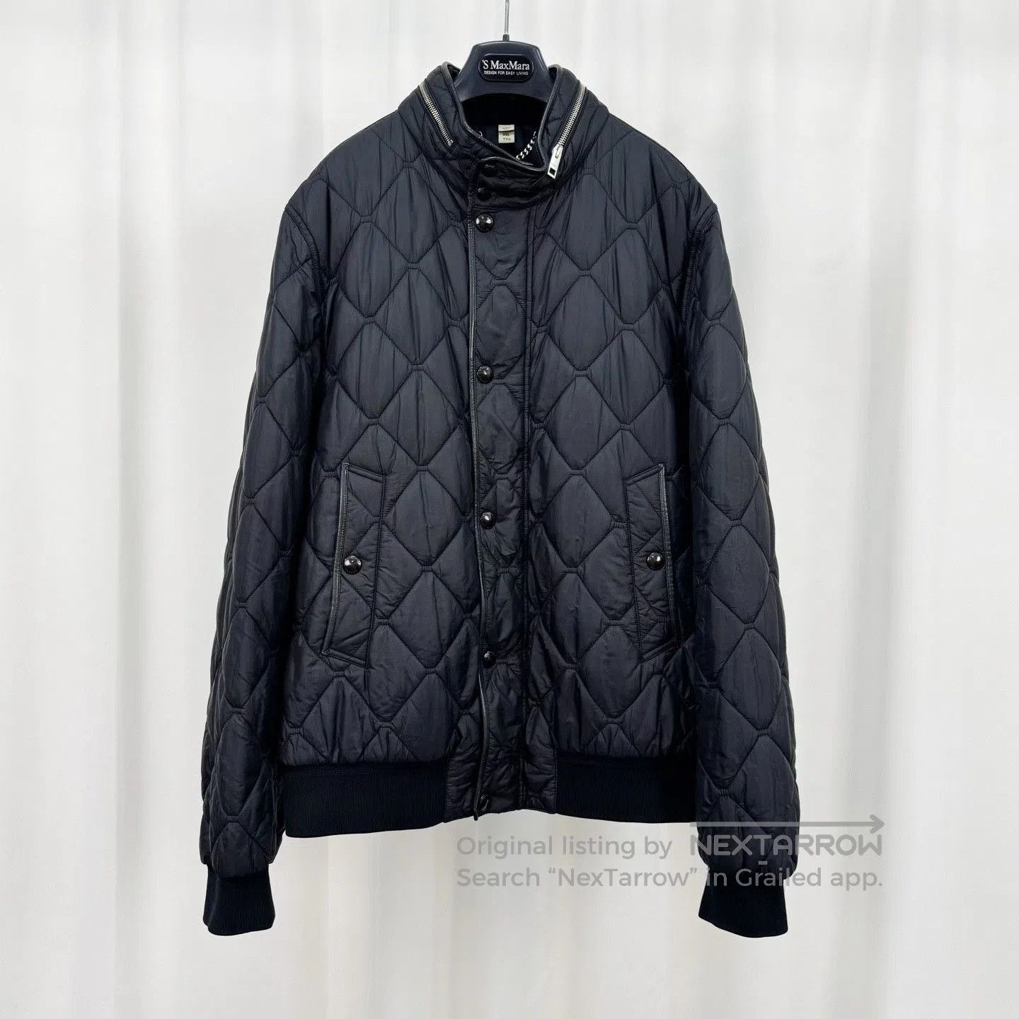 Burberry Burberry Black Quilted Diamond-Pattern Coat. Size US XXL / EU 58 / 5 - 1 Thumbnail