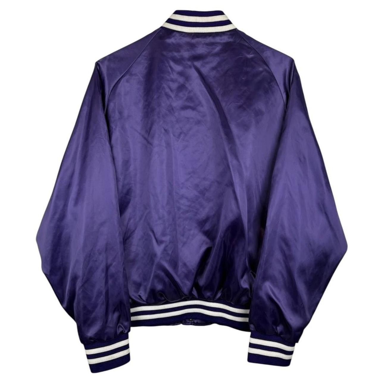 Vintage Vintage 80s Purple Aristo Jac Satin Telephone Bomber Jacket Size US XL / EU 56 / 4 - 2 Thumbnail