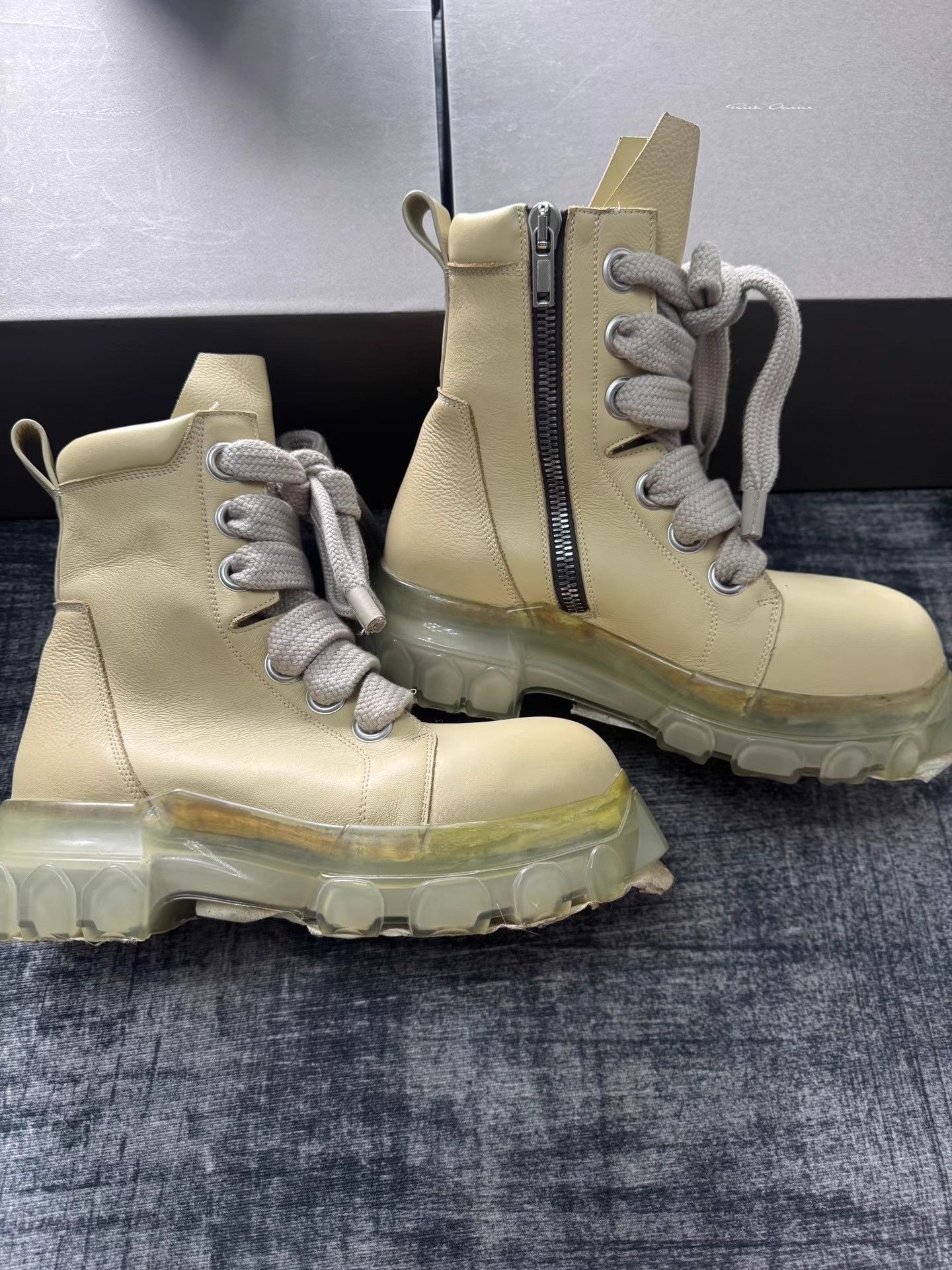Rick Owens Rick Owens chunky lace transparent octopus sole combat boots Size US 7 / EU 40 - 4 Thumbnail