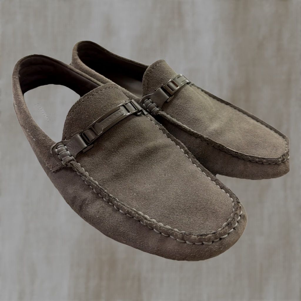 Hugo Boss HUGO BOSS Drimeto Moccasin Loafer Suede Leather Men’s Size 11 Grey Slip On Casual Loafers & Slip Ons Mens Size US 11 / EU 44 - 1 Thumbnail