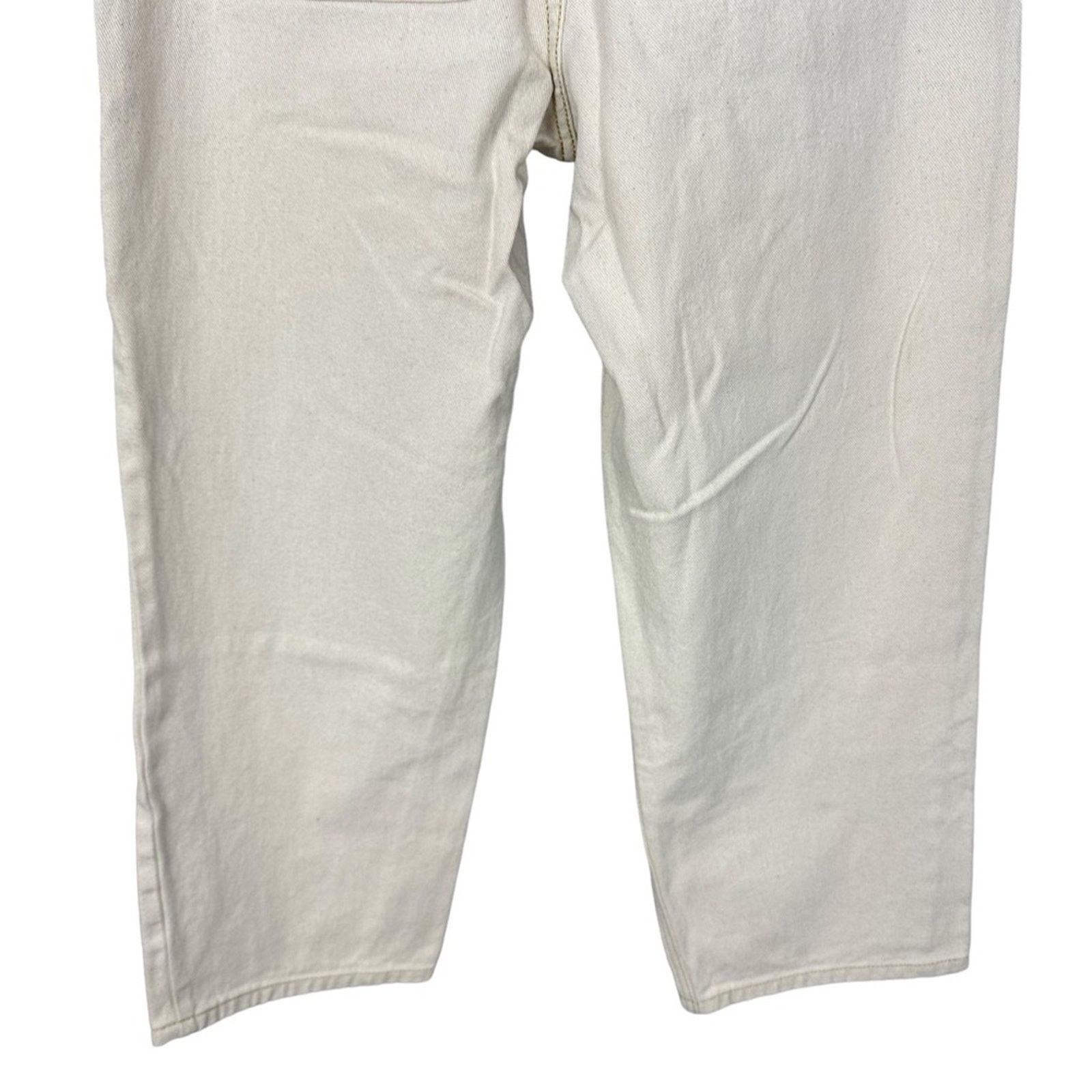 BLANKNYC Blank NYC Ivory Denim High Rise Crop Straight Jeans Sz 28 Size 28" / US 6 / IT 42 - 12 Thumbnail
