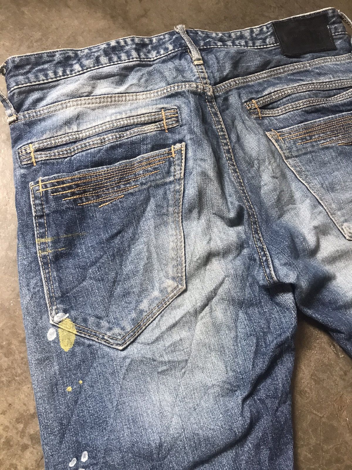 Jimmy Taverniti × Taverniti × Vintage Jimmy Taverniti - Blackie Fade Washed Splattered Paint Jeans Size US 30 / EU 46 - 19 Thumbnail
