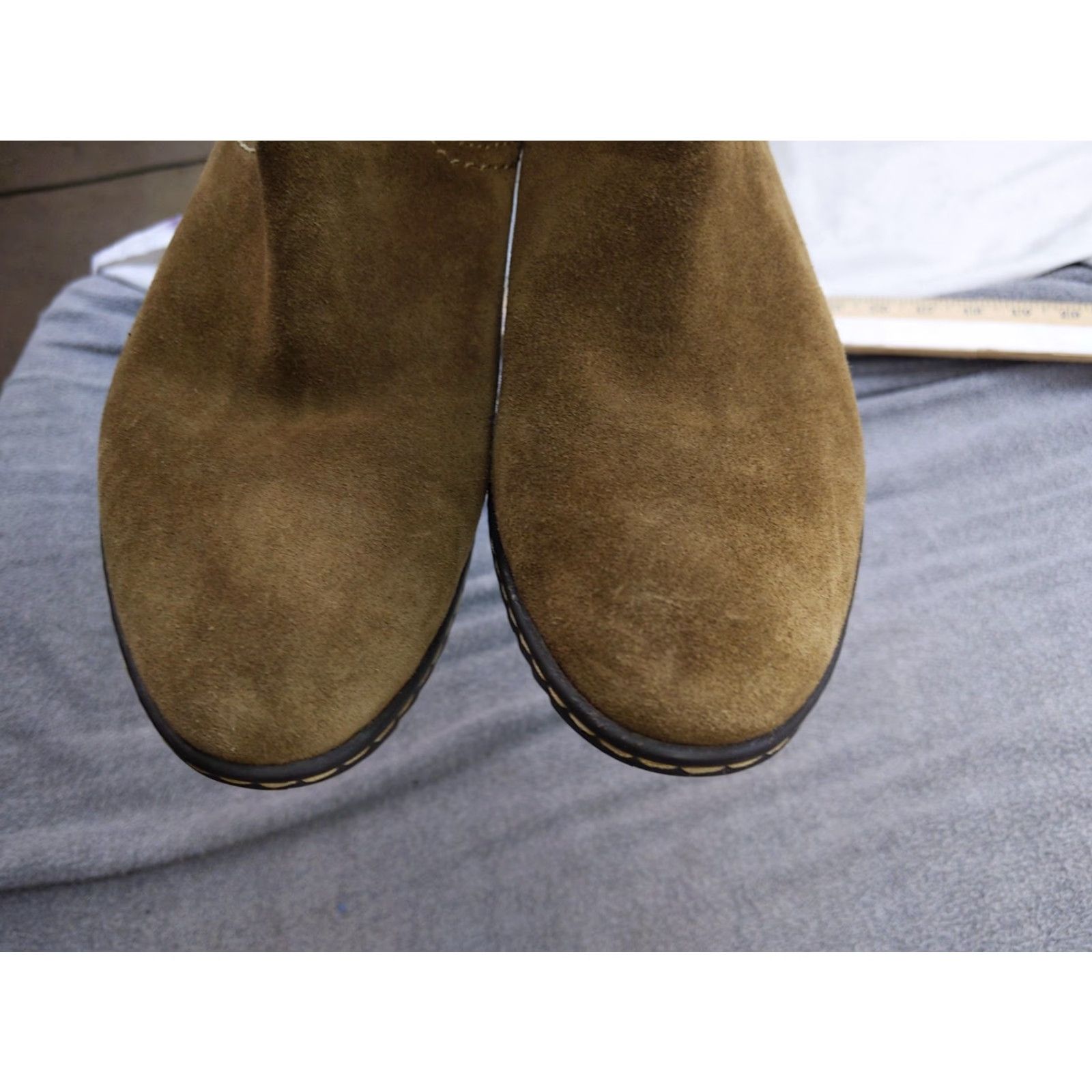Vintage Sofft Boots Womens 6.5 Brown Suede Mid-Calf Pull On Block Heel Riding Boot Casual Fall Womens Mens? Size US 7 / IT 37 - 4 Thumbnail