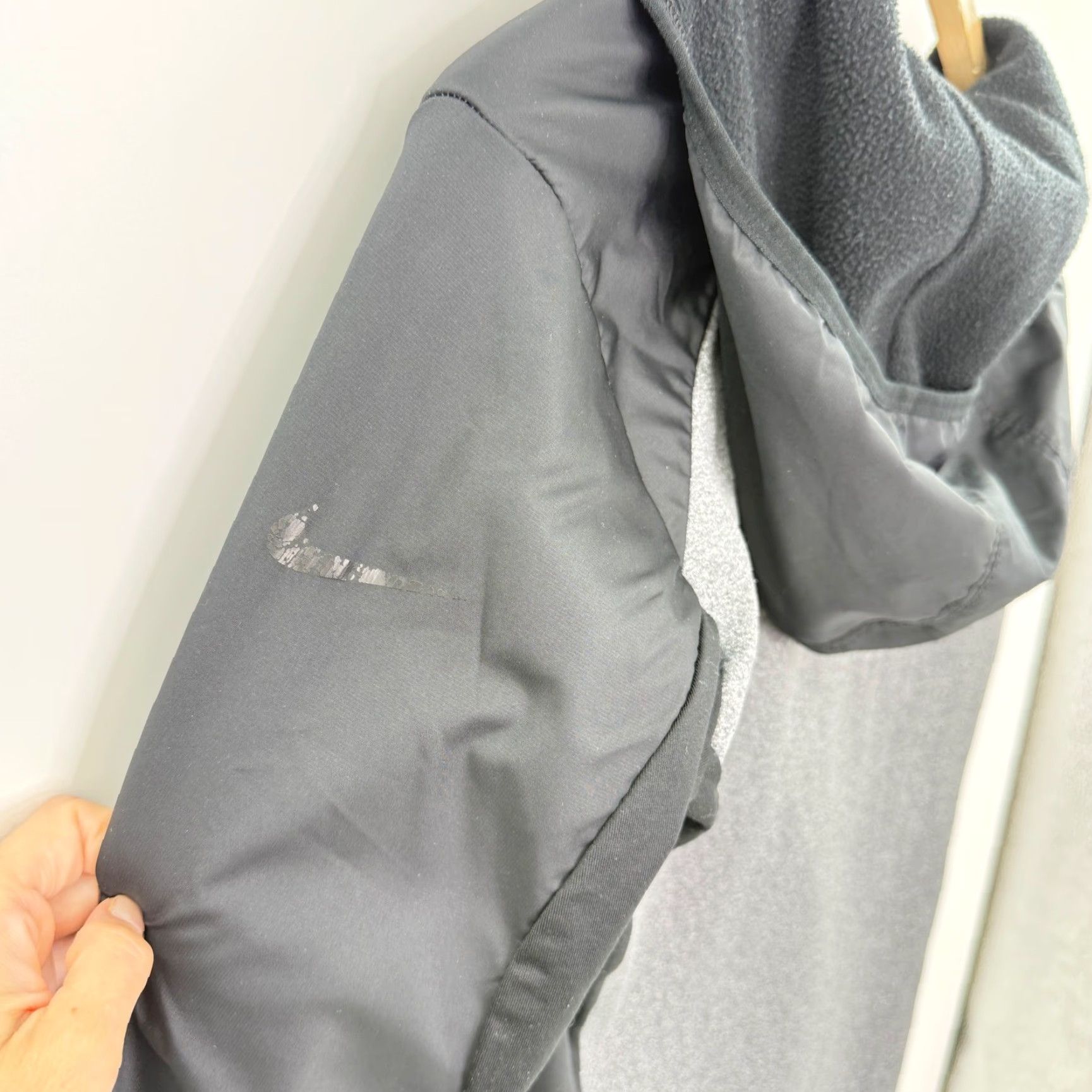 Nike Nike Dri-FIT Hoodie Full Zip Jacket Women's Gray Black Thumb Hole Athletic Jacket Women M Gray Track Size M / US 6-8 / IT 42-44 - 6 Thumbnail