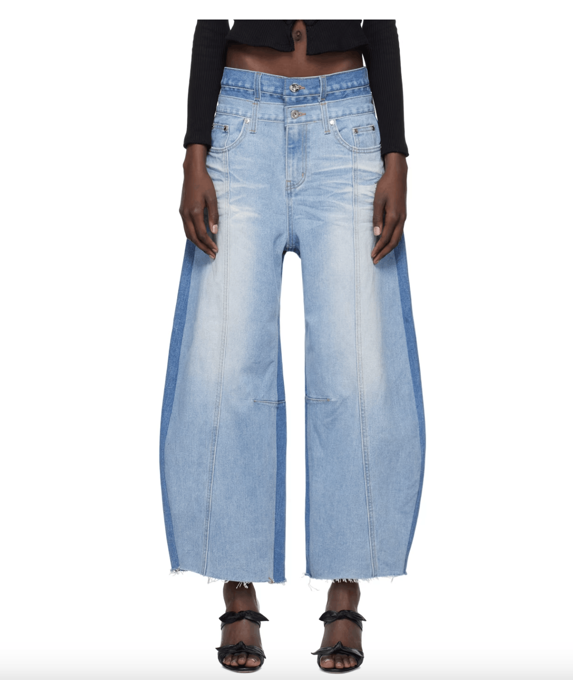 rokh ROKH blue ballon Shaped Layered Denim Jeans Size 27" / US 4 / IT 40 - 1 Thumbnail