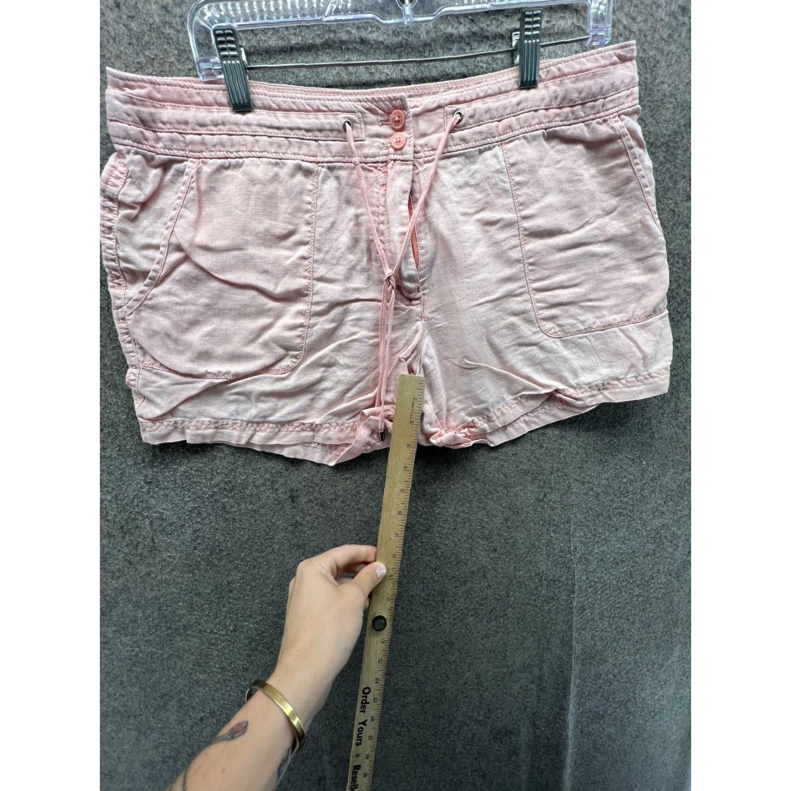 Tommy Bahama Tommy Bahama Shorts Womens 12 Pink Linen Chino Drawstring Casual Summer Travel Size 34" / US 12 / IT 48 - 5 Thumbnail