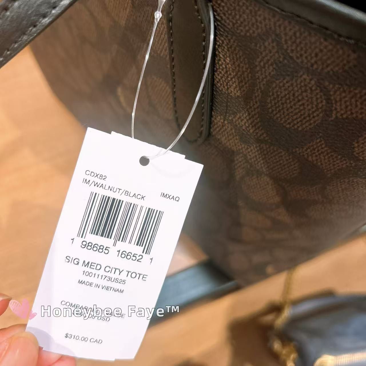 Coach Medium City Tote Bag In Signature Canvas CDX82 Size ONE SIZE - 9 Thumbnail